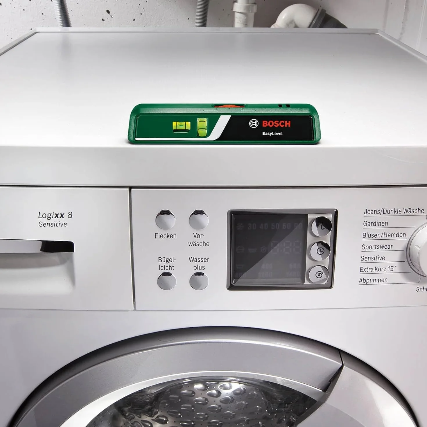 Bosch Home And Garden Poziomica Laserowa Easylevel z Uchwytem Ściennym (Linia Laserowa do Elastycznego Wyrównywania Elementów na Ścianach i Punkt Laserowy do Przenoszenia Wysokości)