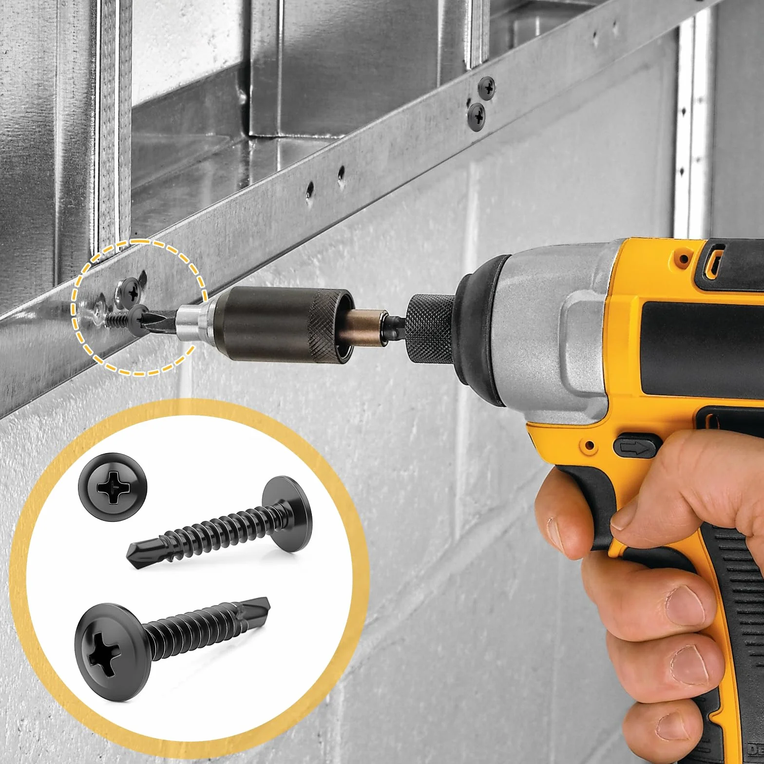 80 sztuk 410 wkrętów do blachy, 4,2 x 50 mm, wkręty samogwintujące, stal nierdzewna, wkręty krzyżowe, czarne