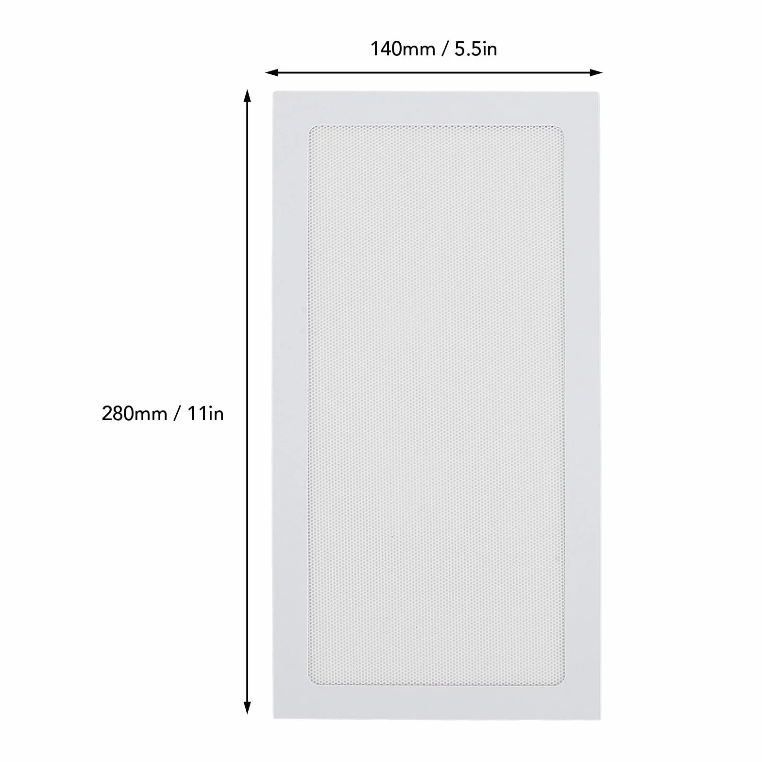 Filtr Przeciwpyłowy PC 140x280 mm, Siatka Magnetyczna z PVC, Obudowa DIY
