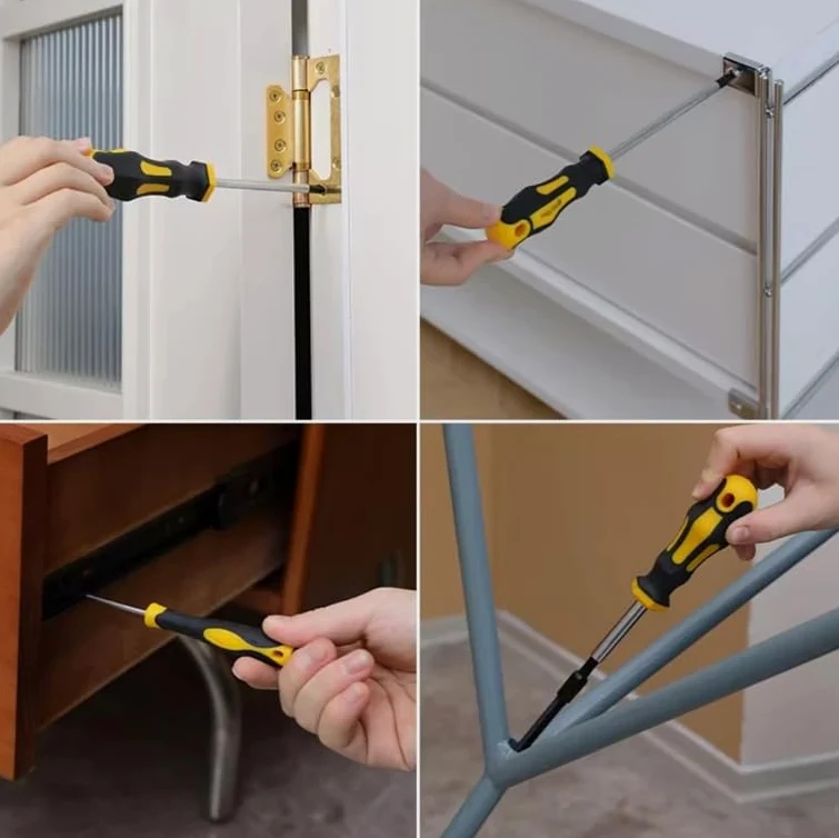 Zestaw wkrętaków magnetycznych z precyzyjnymi bitami Torx, stal chromowo-wanadowa, antypoślizgowy ergonomiczny uchwyt, zawiera etui do przechowywania, do samodzielnego wykonania domu i warsztatu, 42