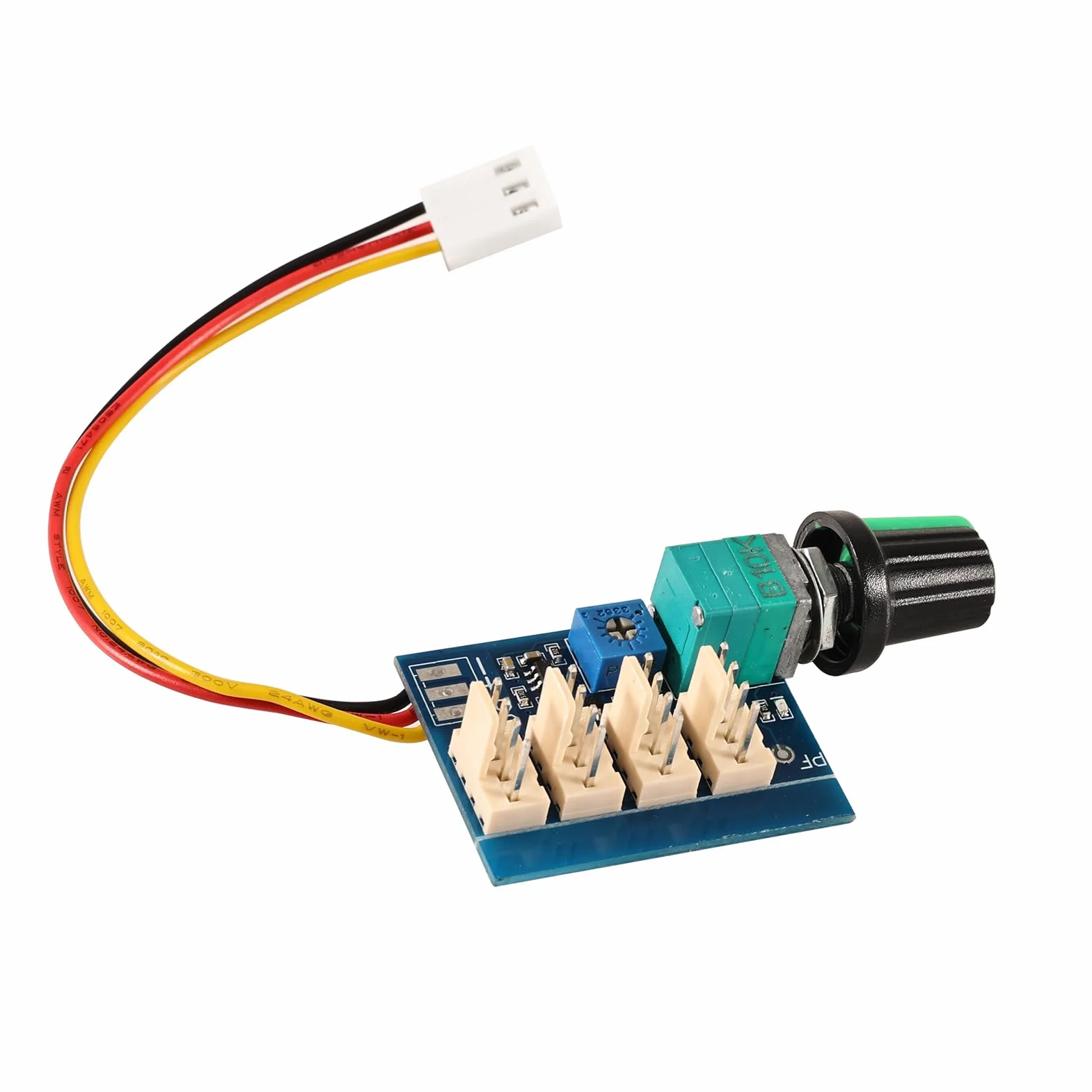 12V PWM Sterownik wentylatora 4pin - Regulator obrotów wentylatora PWM 4 kanałowy dla 4-pinowych wentylatorów PC CPU, 25KHZ, Regulator obrotów wentylatora 4 kanałowy dla systemu chłodzenia PC