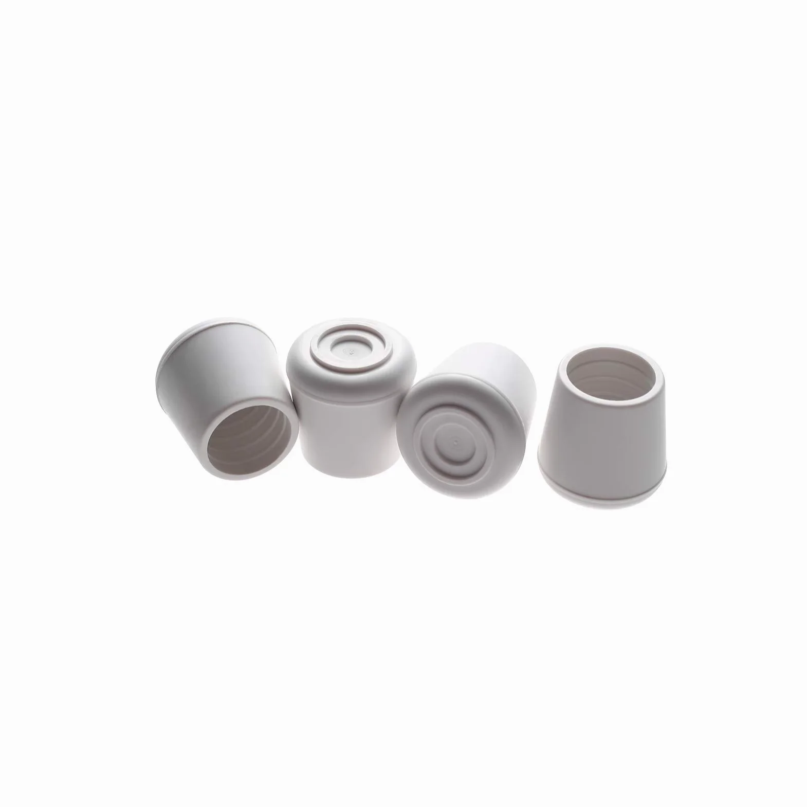 Furnigear Nasadki na nogi krzesła antypoślizgowe gumowe końcówki nóg 1-1/10.2 cm średnica wewnętrzna ochraniacze na nogi krzesła okrągłe białe, zestaw 24 szt