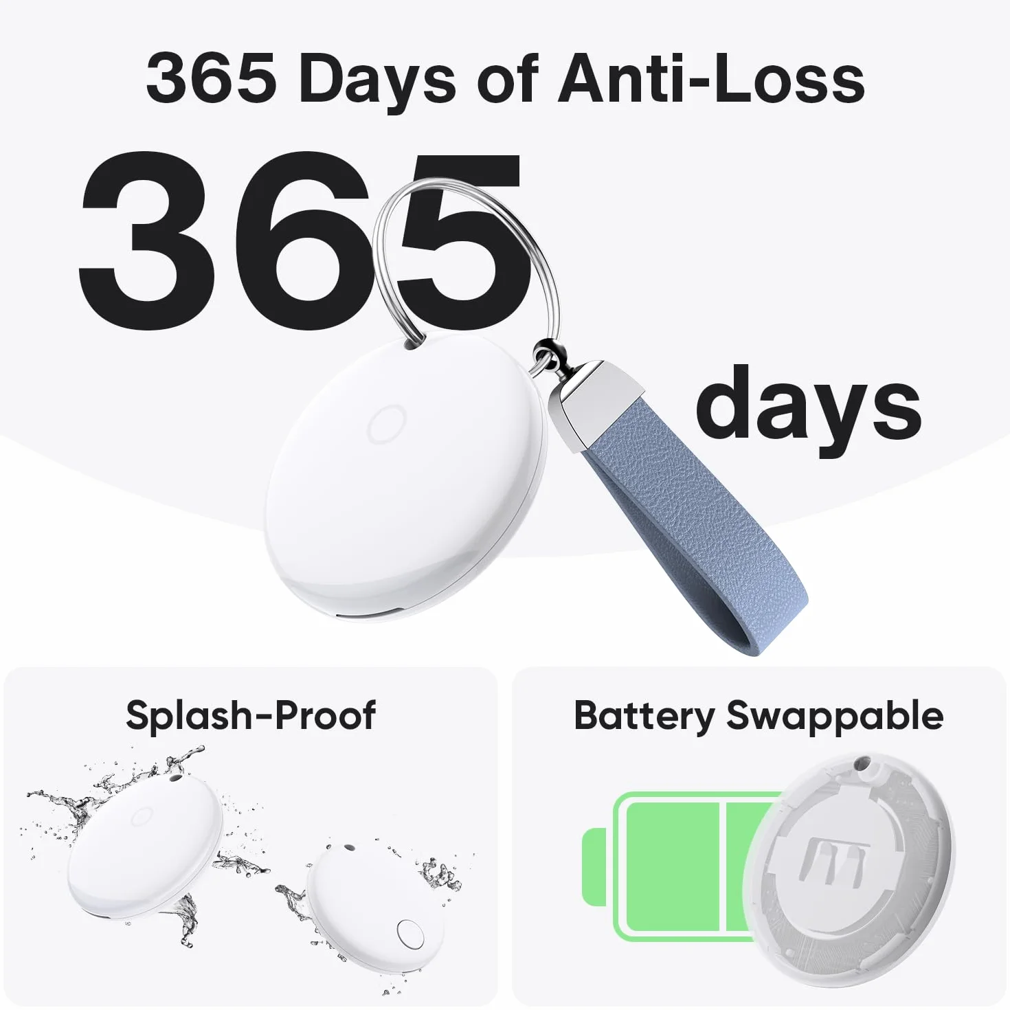 iVANKY Smart Tag Air Tracker Bluetooth 5.2 dla Apple Find My, IP67, 85dB+, 2 szt