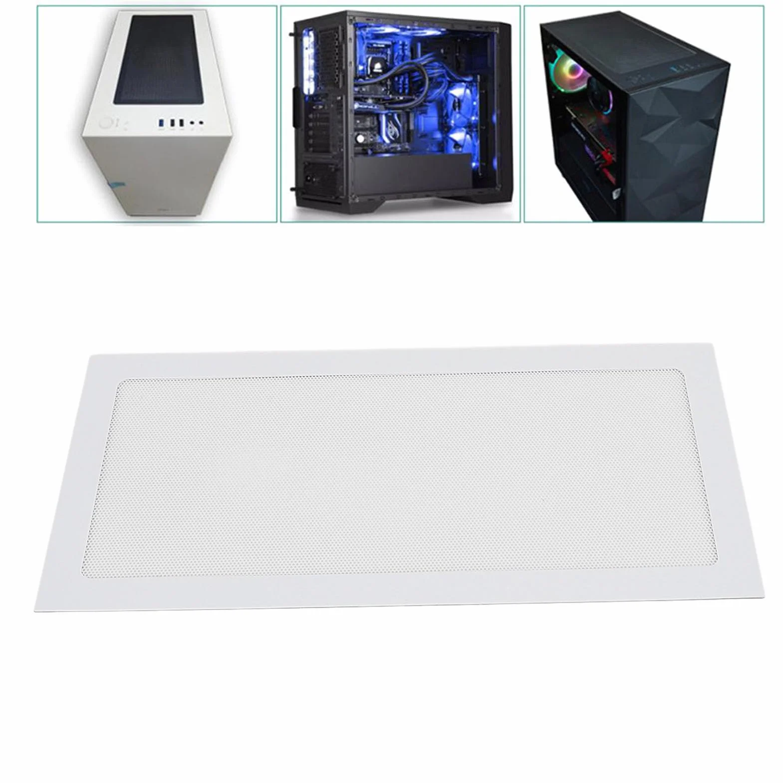 Filtr Przeciwpyłowy PC 140x280 mm, Siatka Magnetyczna z PVC, Obudowa DIY