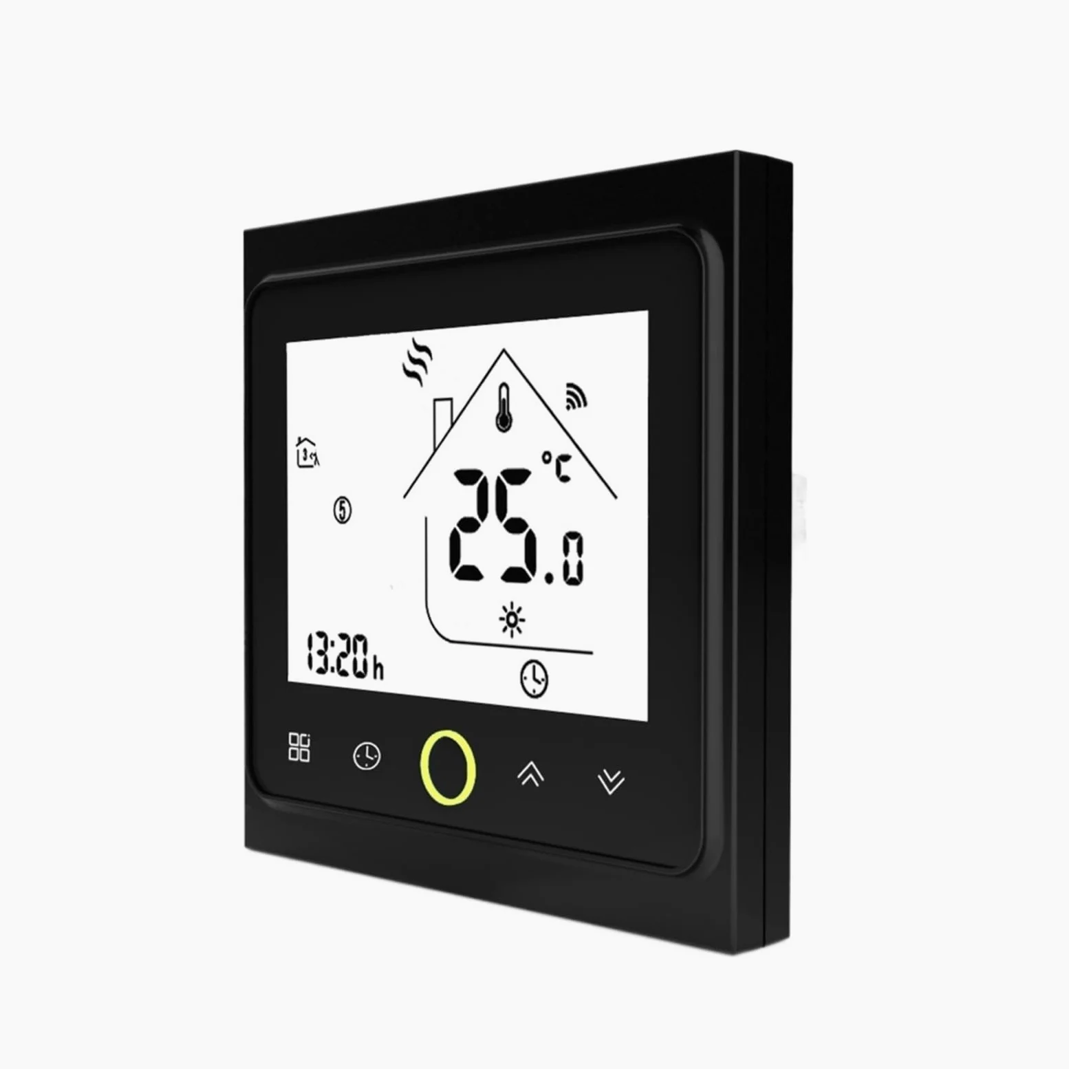 Inteligentny regulator temperatury termostatu WiFi woda elektryczna ciepła podłoga ogrzewanie kocioł gazowy działa Informacja O ZgodnośCi(Black,BHT-002-GALZ(Zigbee))