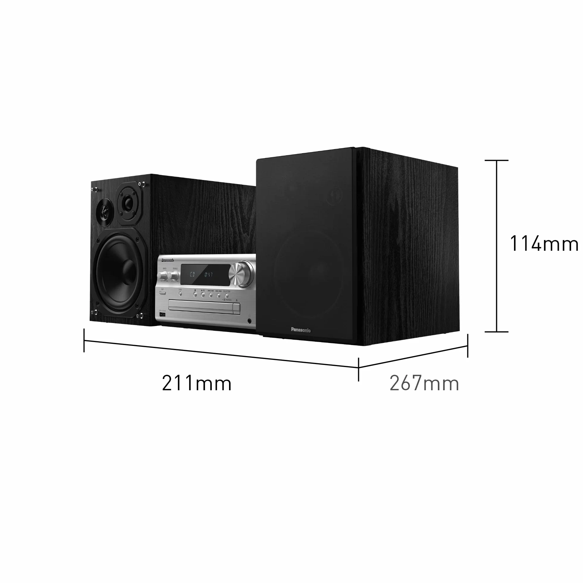 Panasonic SC-PMX802 system Hi-Fi z szerokim wyborem usług streamingowych. (USB, CD, DAB, wzmacniacz Technics JENO Engine Hi-Res, AirPlay2), srebrny