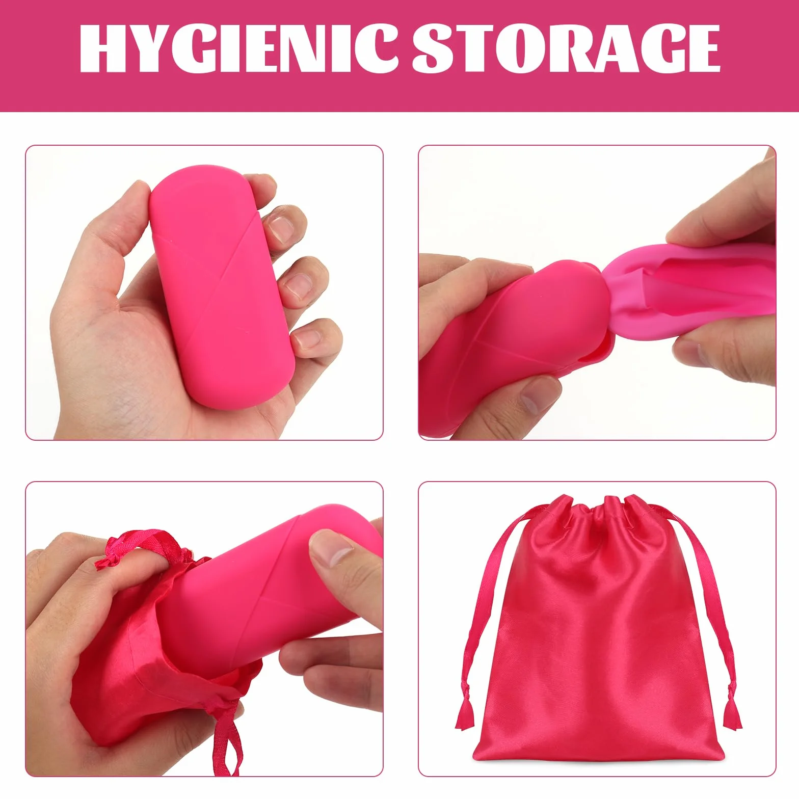 Dysk menstruacyjny, Menstrual Disc, krążek menstruacyjny wielokrotnego użytku, kubek menstruacyjny z miękkiego silikonu medycznego, alternatywne miękkie tampony (różowe, S+L)