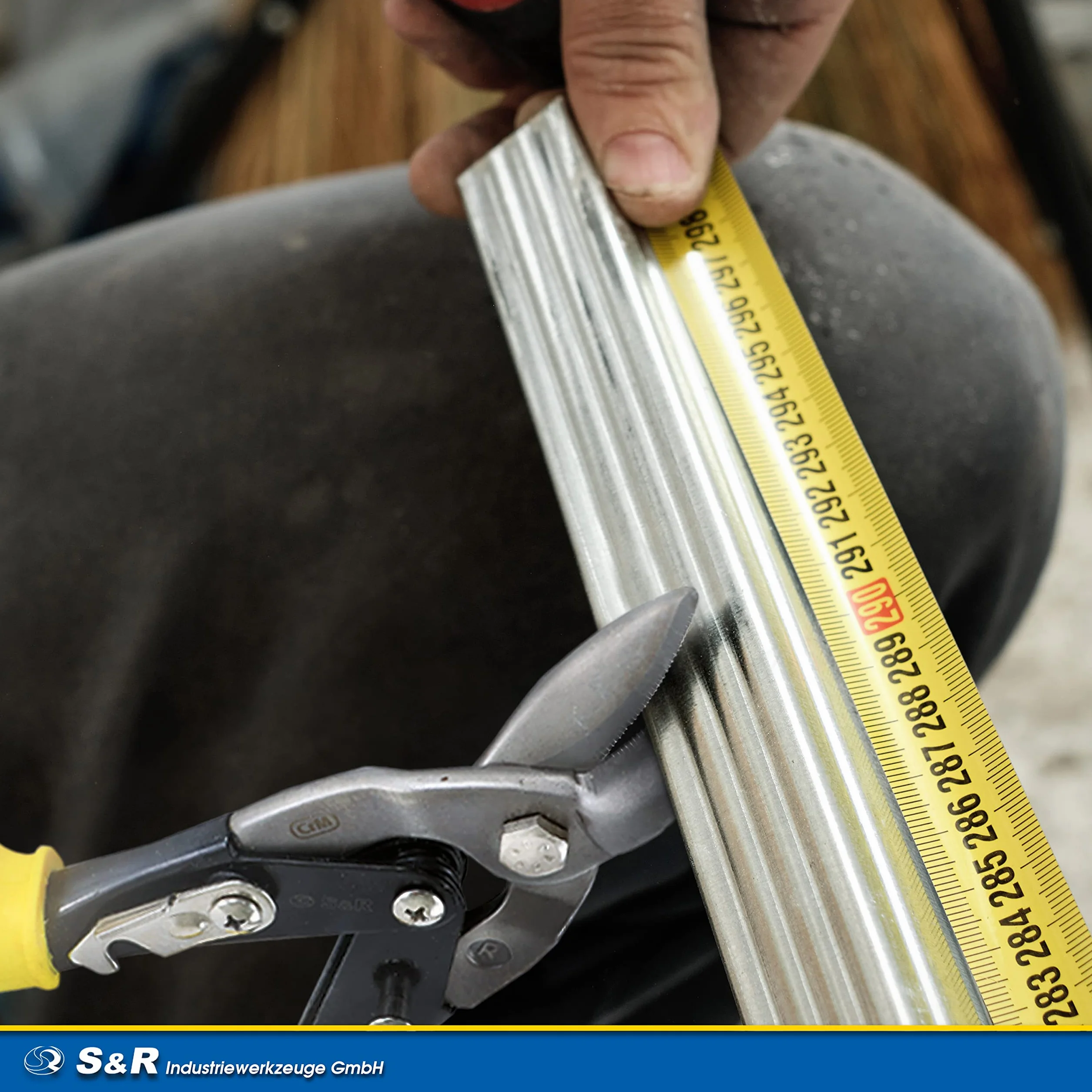 S&R Nożyce do blachy Aviation, cięcie prawe 250 mm, stal Cr-Mo o wysokiej wytrzymałości, nożyce do blachy idealne jako narzędzie do suchej zabudowy, do produkcji karoserii, obróbki blachy, nożyce do
