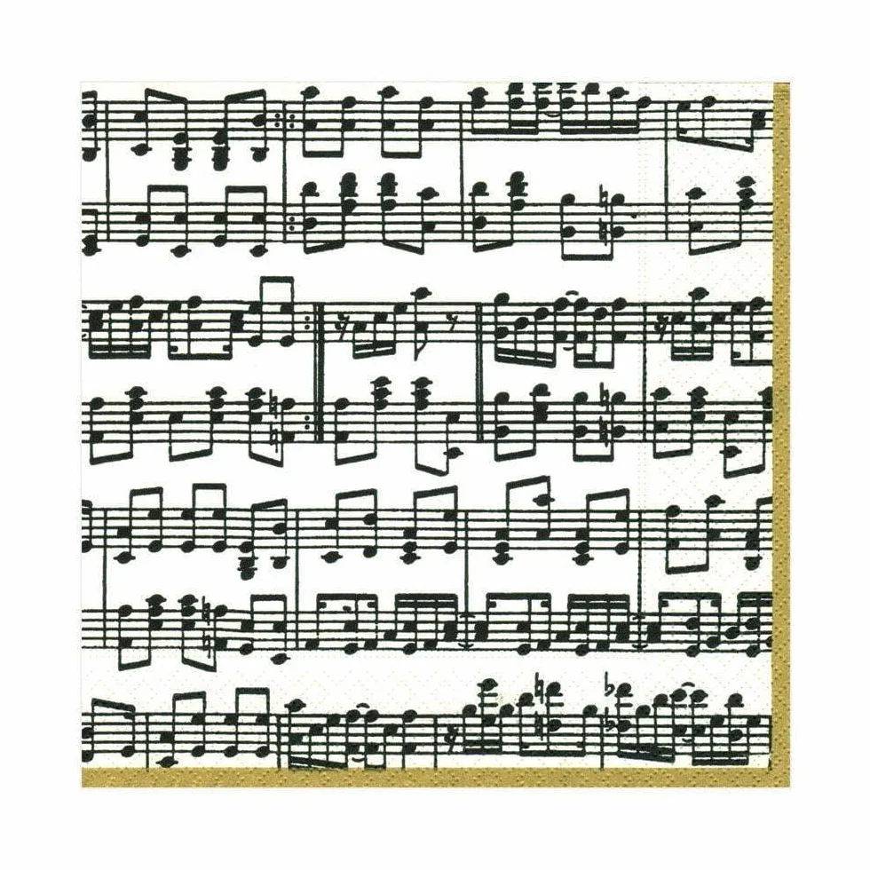 Caspari Musica papierowe serwetki obiadowe, 20 sztuk