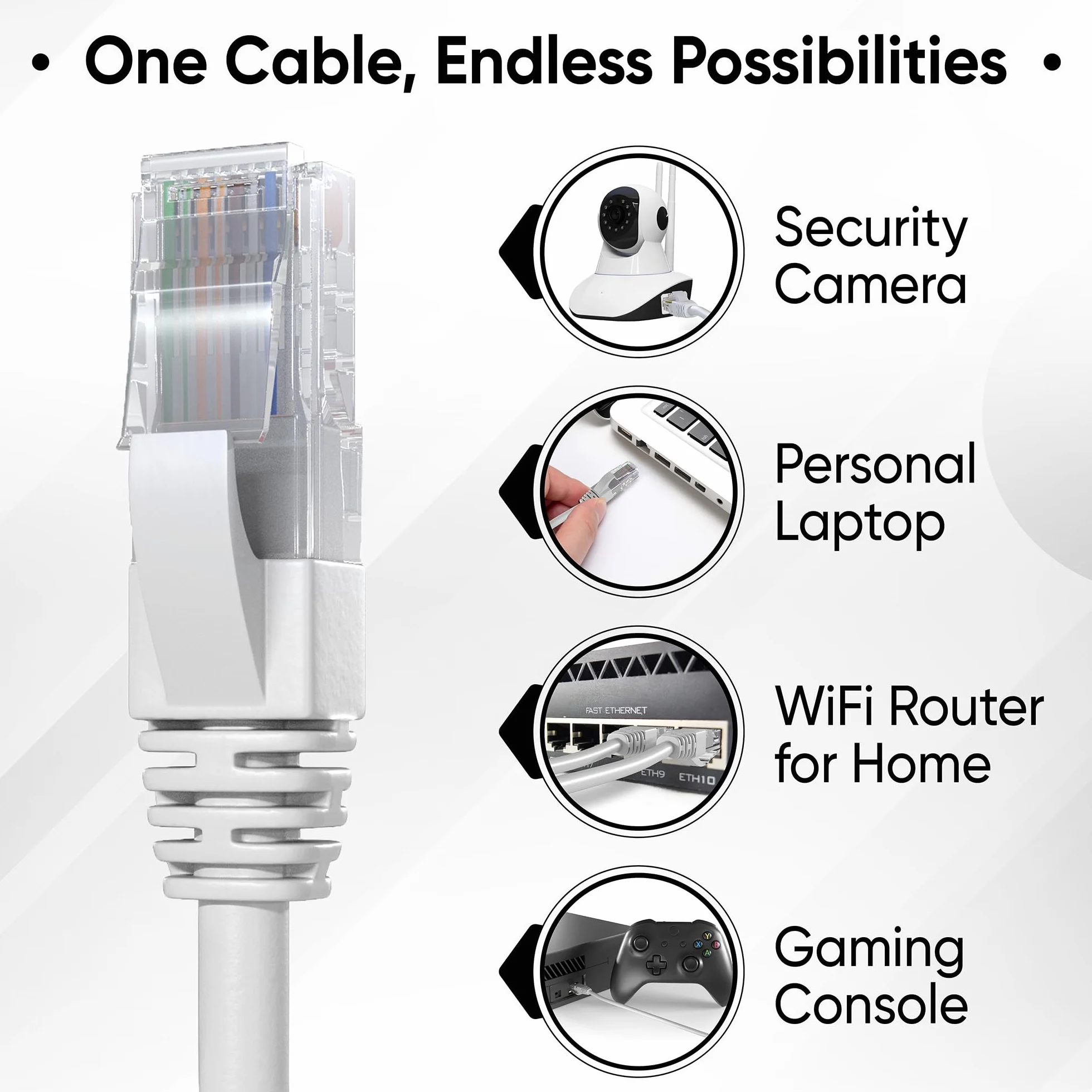 Pan. Tronic 305m Kabel sieciowy Ethernet Cewka | Kabel instalacyjny | CAT5E, AWG24, CCA, UTP, RJ45 | Gigabit LAN | Szybki Internet | PC, przełącznik, router, modem, przełącznik (305 metrów, szary)