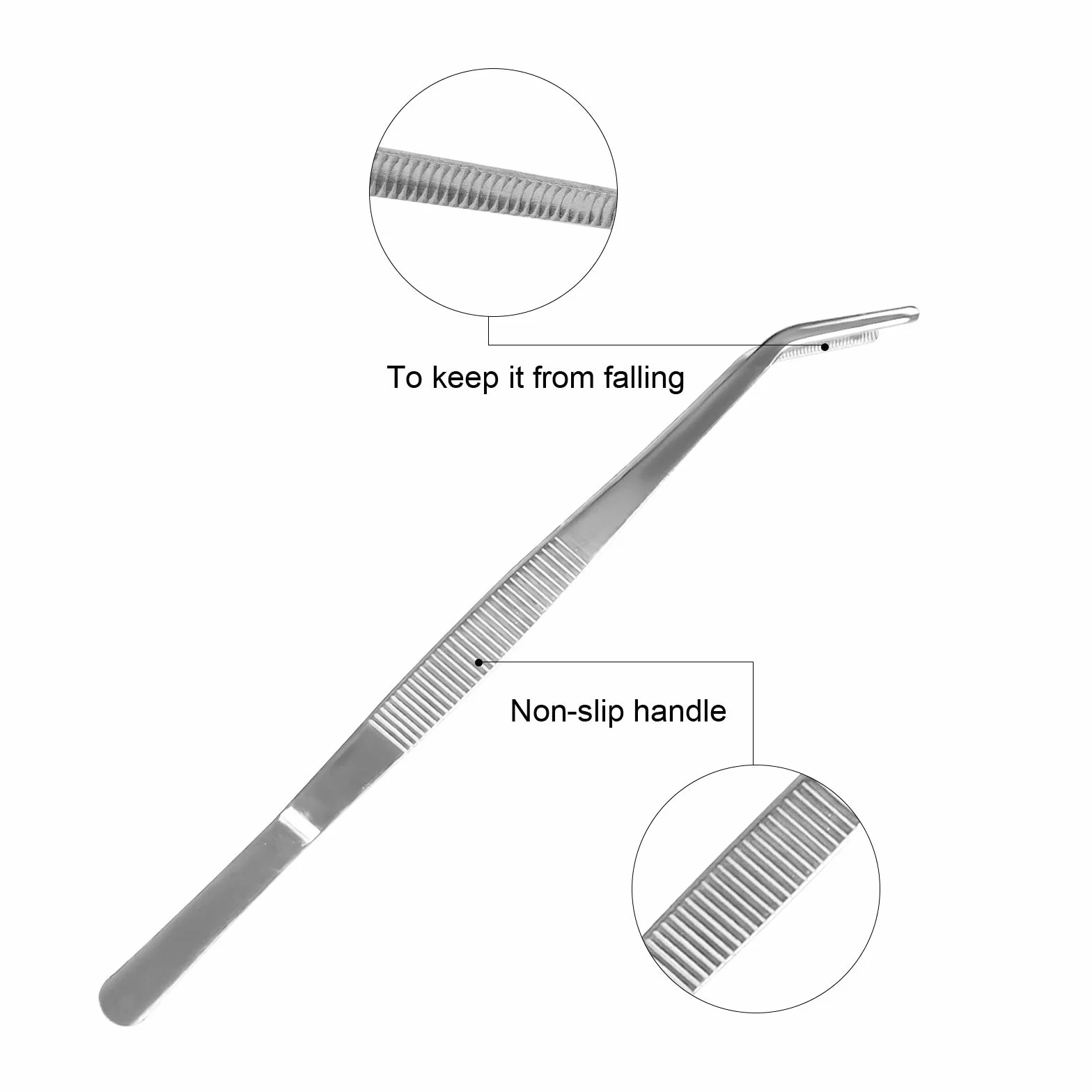 Zakrzywiona i prosta pęseta ze stali nierdzewnej 14 cm, 2 sztuki – zakrzywiona mini pęseta dla zwierząt wodnych, koralowców, majsterkowania, naprawy pędów roślin