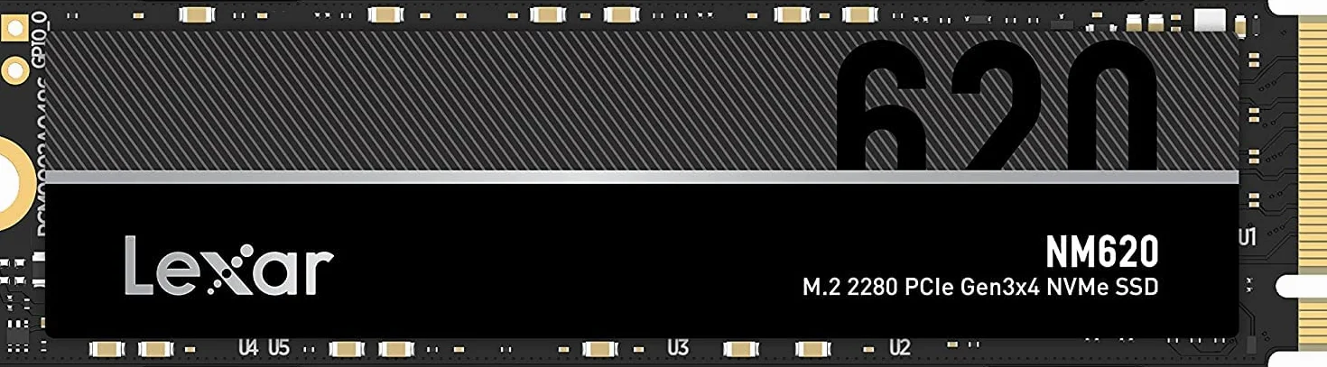 Lexar NM620 512GB SSD, M.2 2280 PCIe Gen3x4 NVMe 1.4 Wewnętrzny Dyski SSD, do 3500MB/s Odczyt , 2400 MB/s Zapisu, dla Entuzjastów Komputerów PC i Graczy