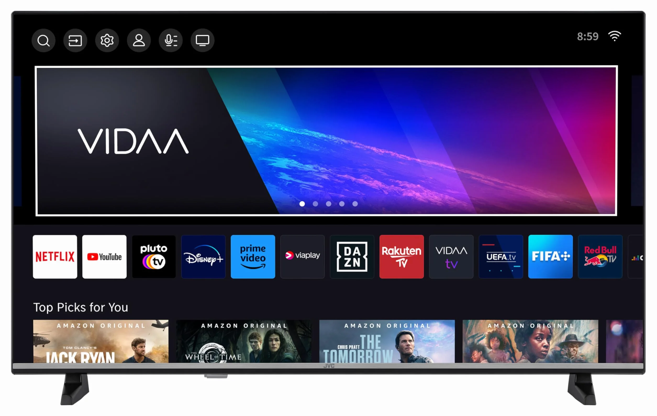 Telewizor JVC 40 cali Smart TV VIDAA LT-40VDF5455 Full HD HDR LED czarny