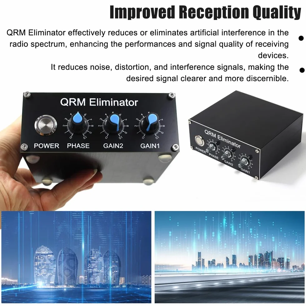 Eliminator QRM Phase X Control PTT 1-30 Band HF zintegrowany ze stopu aluminium