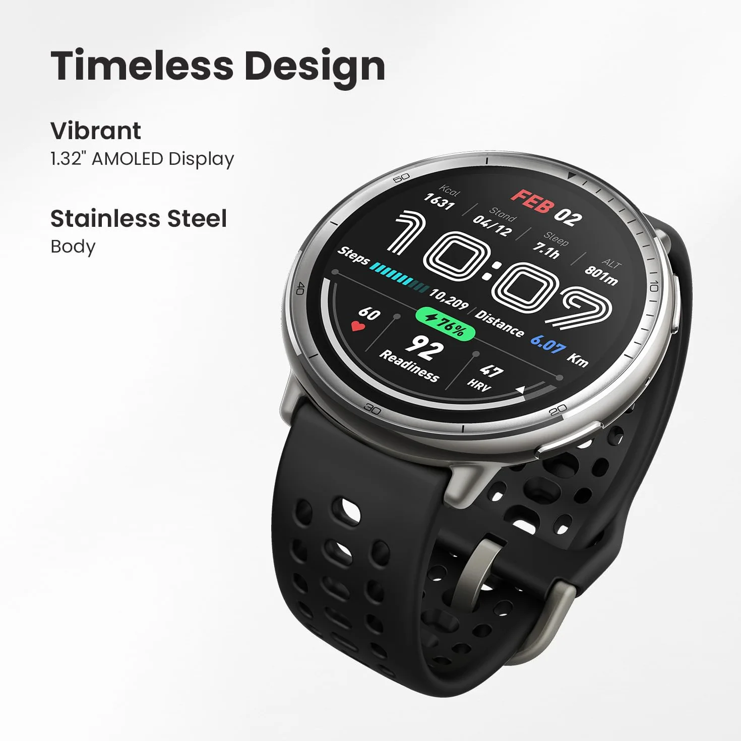 Amazfit Active 2 Smart Watch 44 mm GPS monitor aktywności wodoodporny 160 trybów sportowych czarny