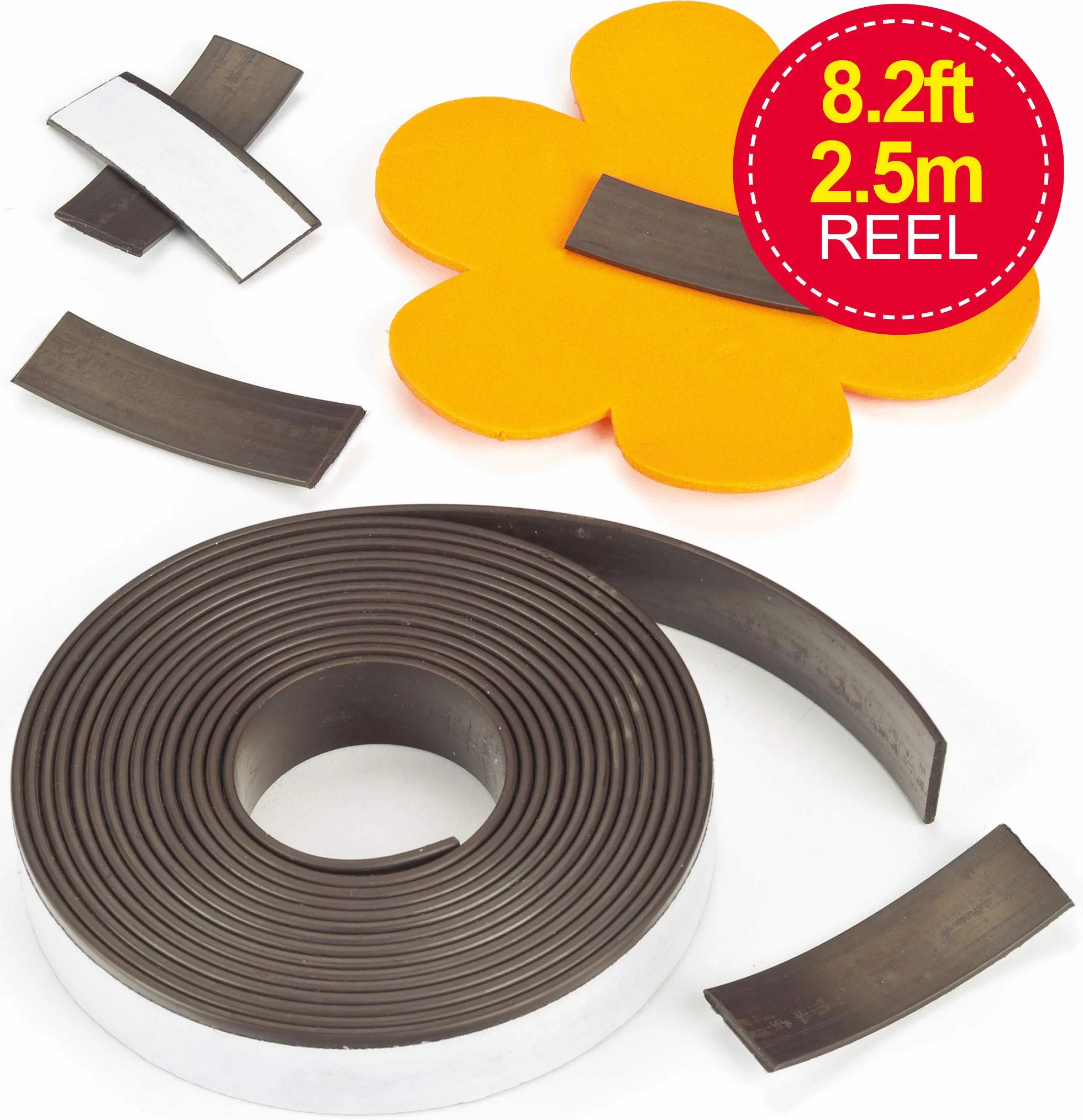 Baker Ross Samoprzylepna taśma magnetyczna (1 x 2,5 m na rolkę) długa samoprzylepna taśma magnetyczna