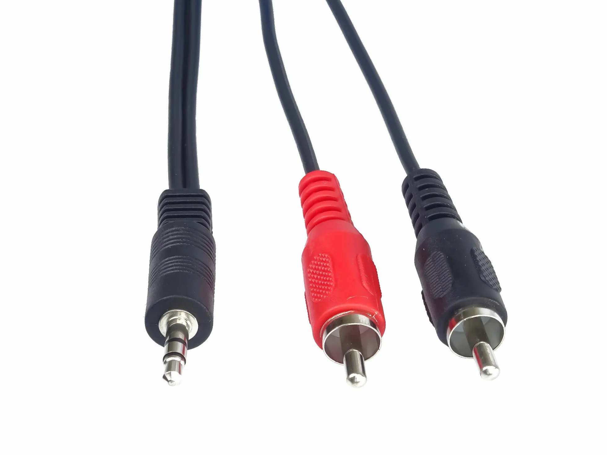 PremiumCord Kabel Jack Na RCA Y 2m, Wtyk 3,5mm Na 2x RCA, Dźwięk Stereo, Czarny