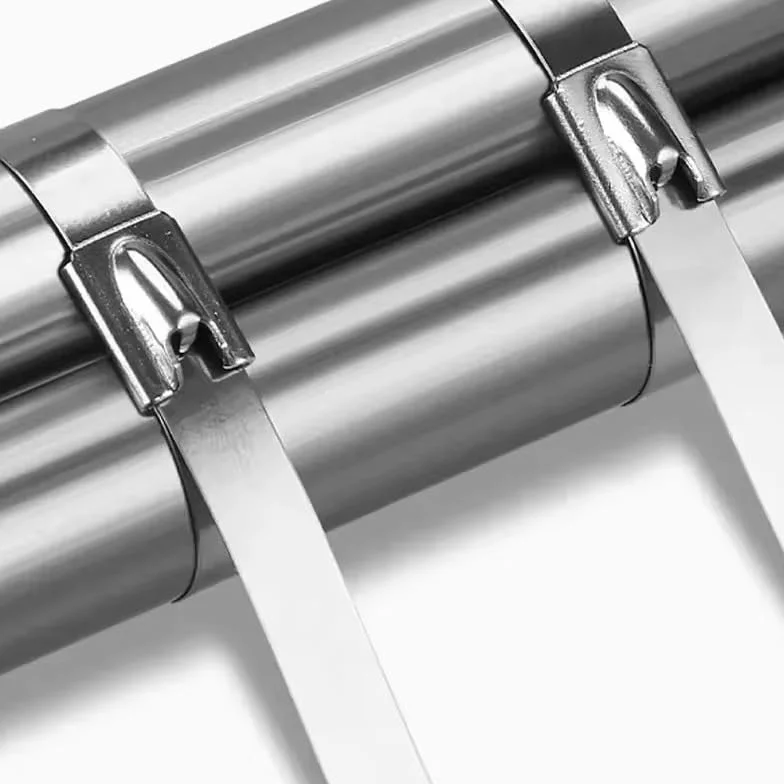 Samozamykające się opaski zaciskowe, Metalowe opaski kablowe, opaski metalowe ze stali nierdzewnej o dużej wytrzymałości(60,4.6 * 300mm)