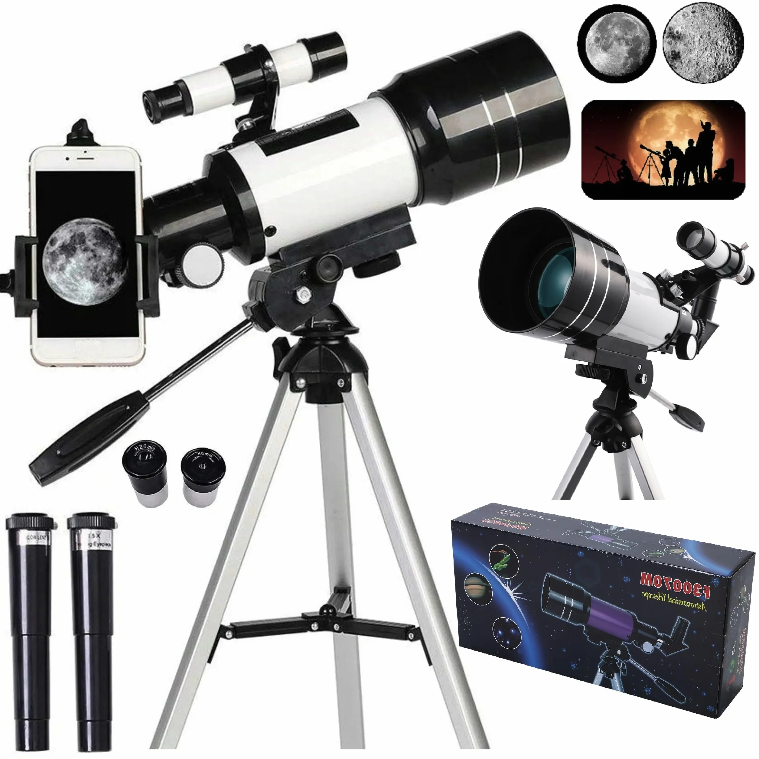 iLogic Teleskop astronomiczny F30070M 18-180x Barlow X3 refraktor