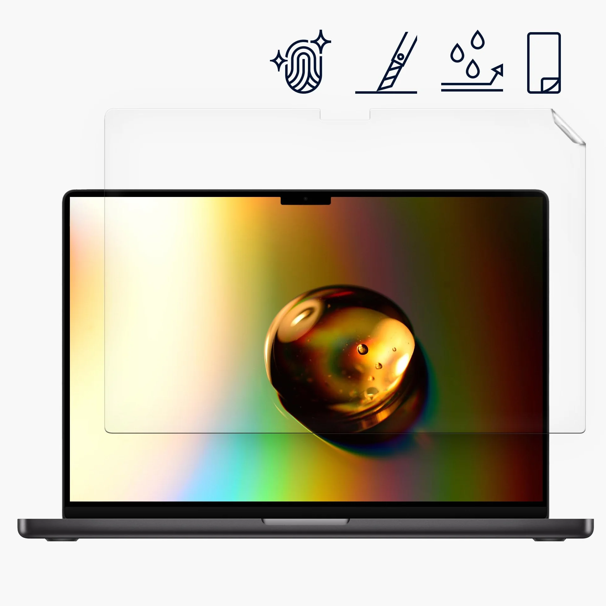 kwmobile Ochraniacz ekranu kompatybilny z Apple Macbook Pro 16,2 cala 2023 M3 A2991 - folia ochronna matowa antyodblaskowa