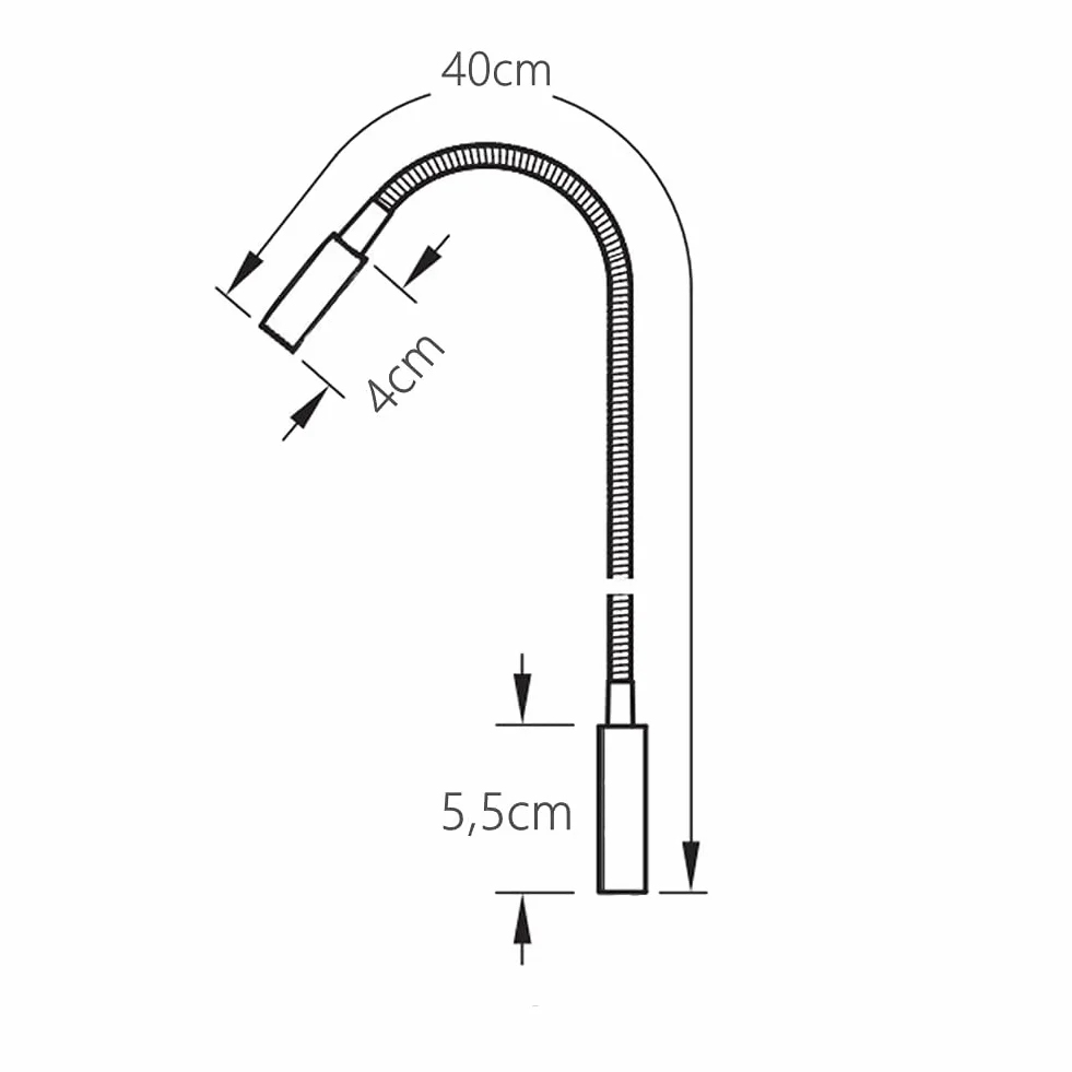 acegoo Lampa do czytania 12V, lampka nocna LED do czytania elastyczna gęsia szyja DC12-24 V oświetlenie wewnętrzne łóżka z przyciskiem ściemniaczem i ładowarka USB do łodzi kampera kampera