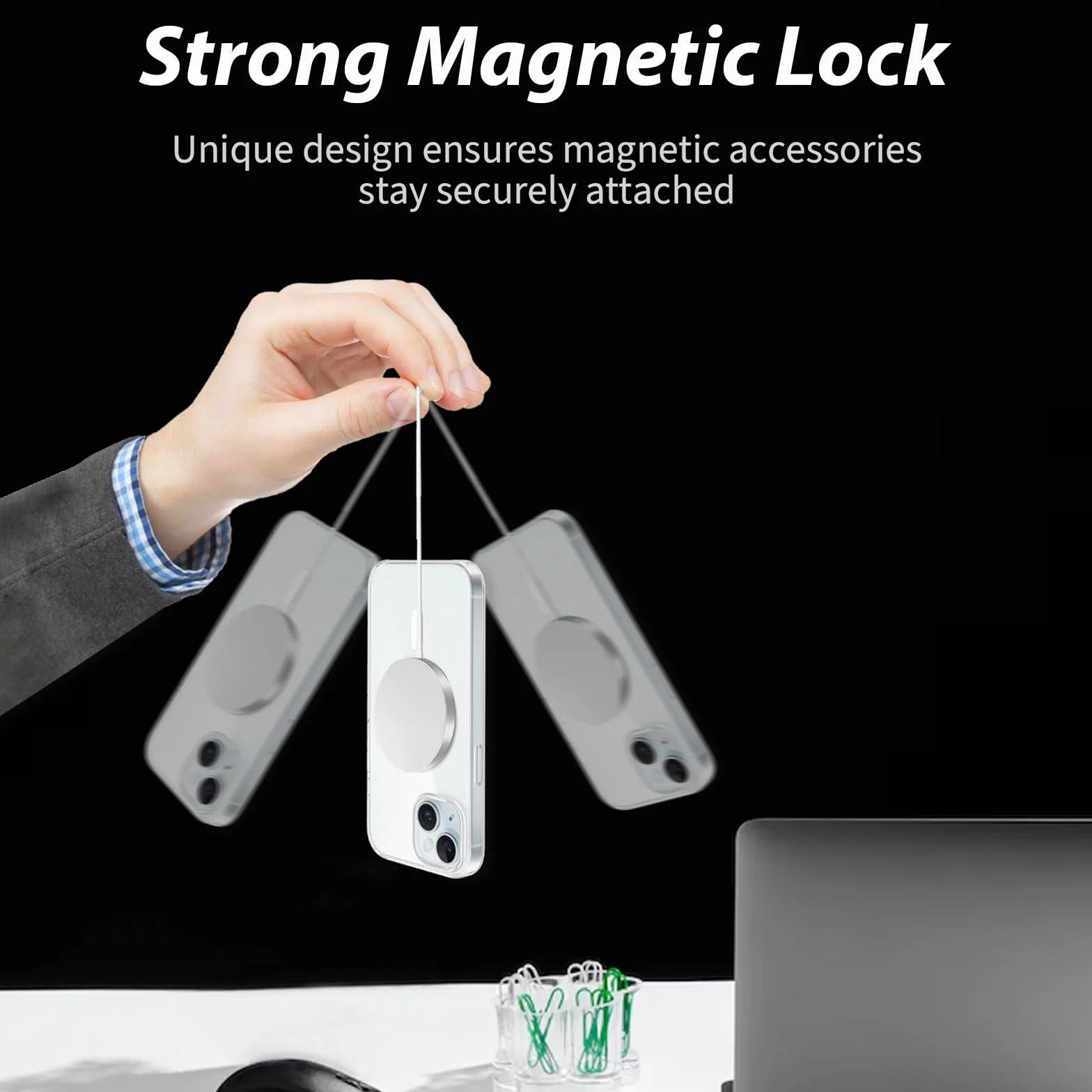 JJUNW 10 sztuk metalowych pierścieni z naklejką, samoprzylepne, magnetyczne pierścienie na telefon komórkowy, kompatybilne z ładowarką magnetyczną, pierścień metalowy do samochodu, uchwyt na telefon
