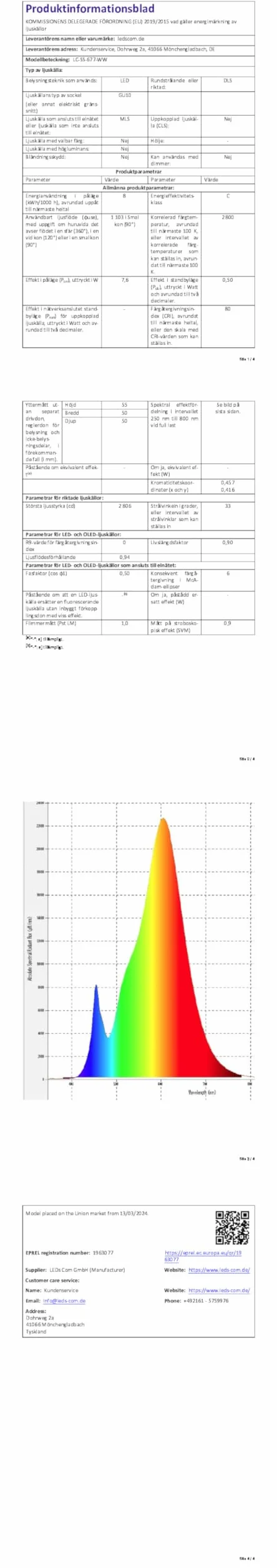 ledscom.de Zestaw 10 reflektorów ogrodowych z kolcem uziemiającym PIRK z wtyczką Schuko do użytku na zewnątrz, czarny, w tym GU10 LED (ciepła biel, 7,6 W każdy, 1103 lm, 33°)