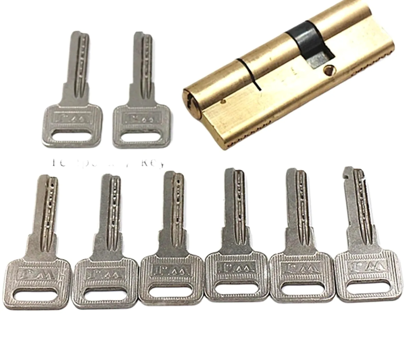 Euro zamek bębenkowy czysta miedź AB rdzeń zamka 65/70 Mm zabezpieczenie przed kradzieżą drzwi wejściowe mosiężne pojedyncze Rowlock 2 szt. 70mm 35-35(2pcs 65mm(32.5-32.5))