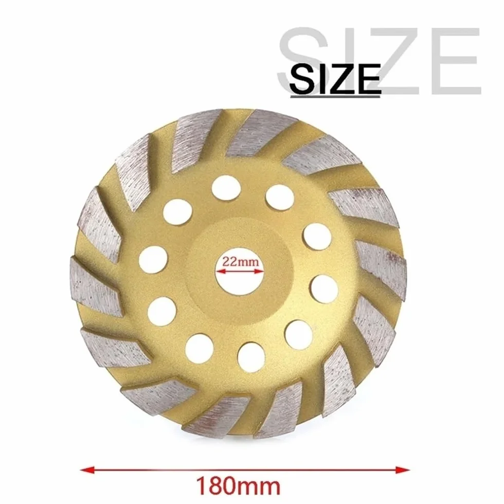 Tarcza polerska do garnków, diamentowa tarcza szlifierska do szlifierki kątowej, segmentowa tarcza szlifierska do betonu, granitu, kamienia, ceramiki (180 mm)(180mm)