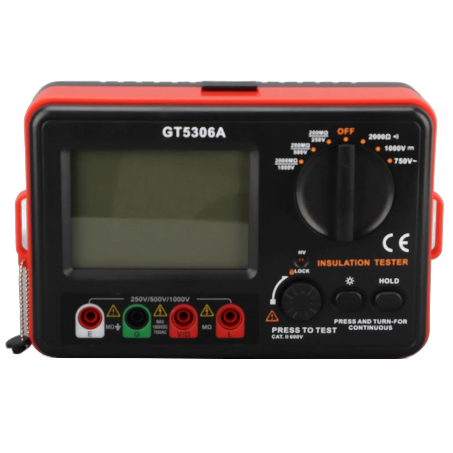 Tester rezystancji izolacji z wyświetlaczem LCD HD, cyfrowy tester rezystancji izolacji do konserwacji elektrycznej
