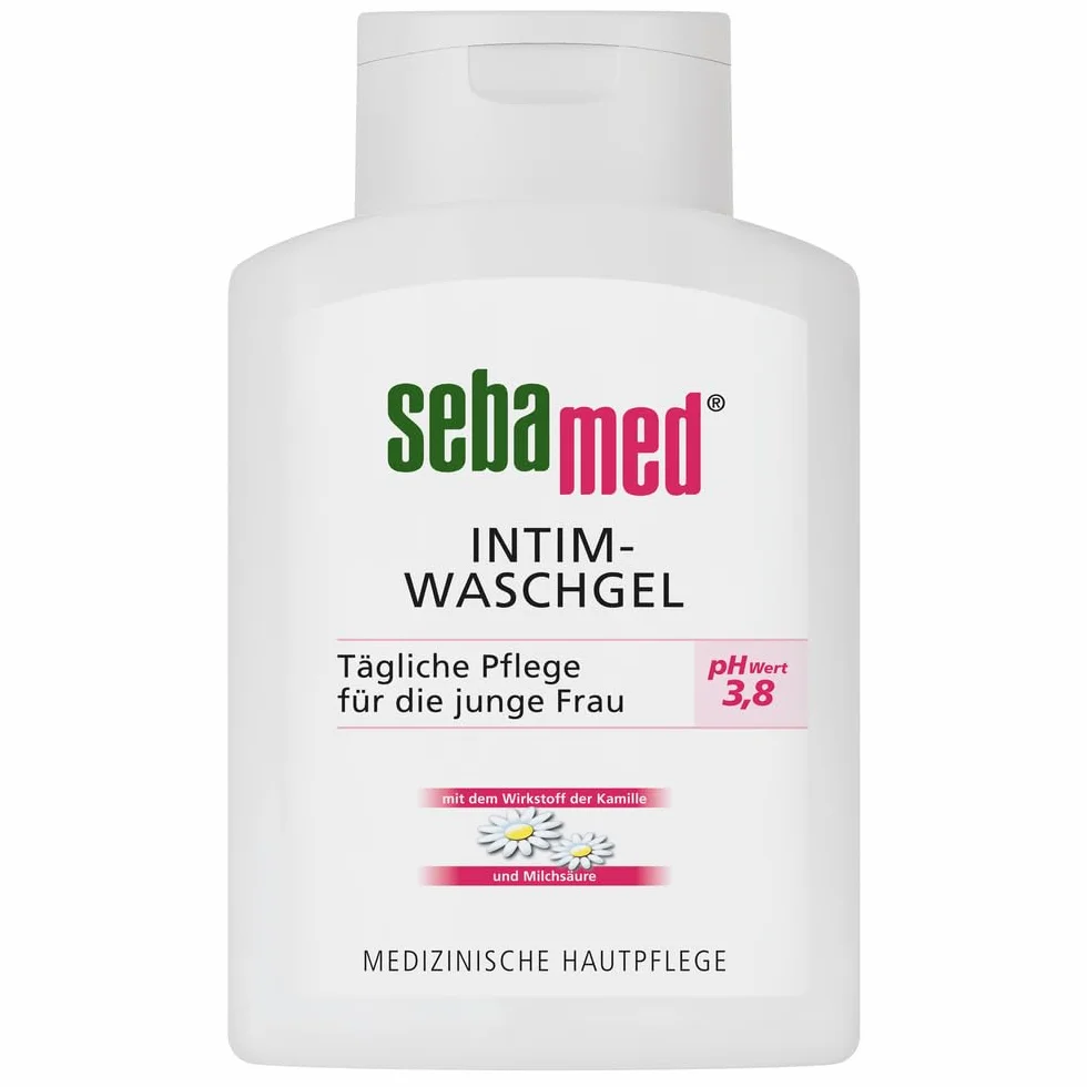 Sebamed Żel do mycia intymnego o wartości pH 3,8, do naturalnie delikatnego czyszczenia okolic intymnych, pomaga utrzymać powłokę ochronną skóry, 200 ml