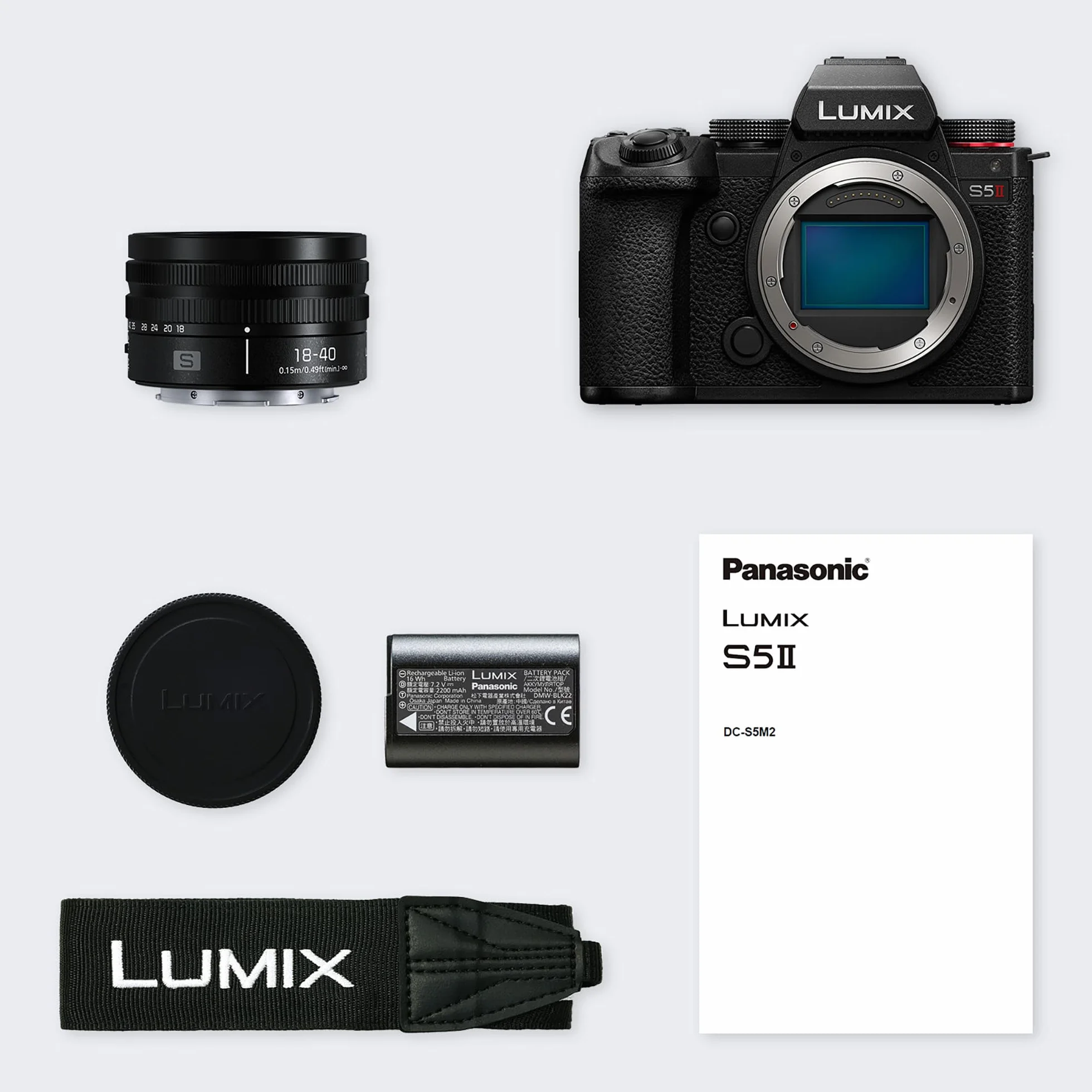 Panasonic Lumix DC-S5 II Pełnoklatkowy Aparat Bezlusterkowy 18-40mm 4K 60P 6K 30P Czarny