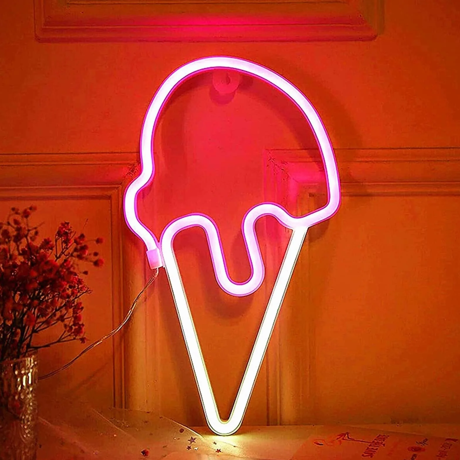 Lody LED Neon LED modelowanie światła Luminous Letters szyld panel akrylowy Neon dekoracyjne światło, 32.5x18.5cm
