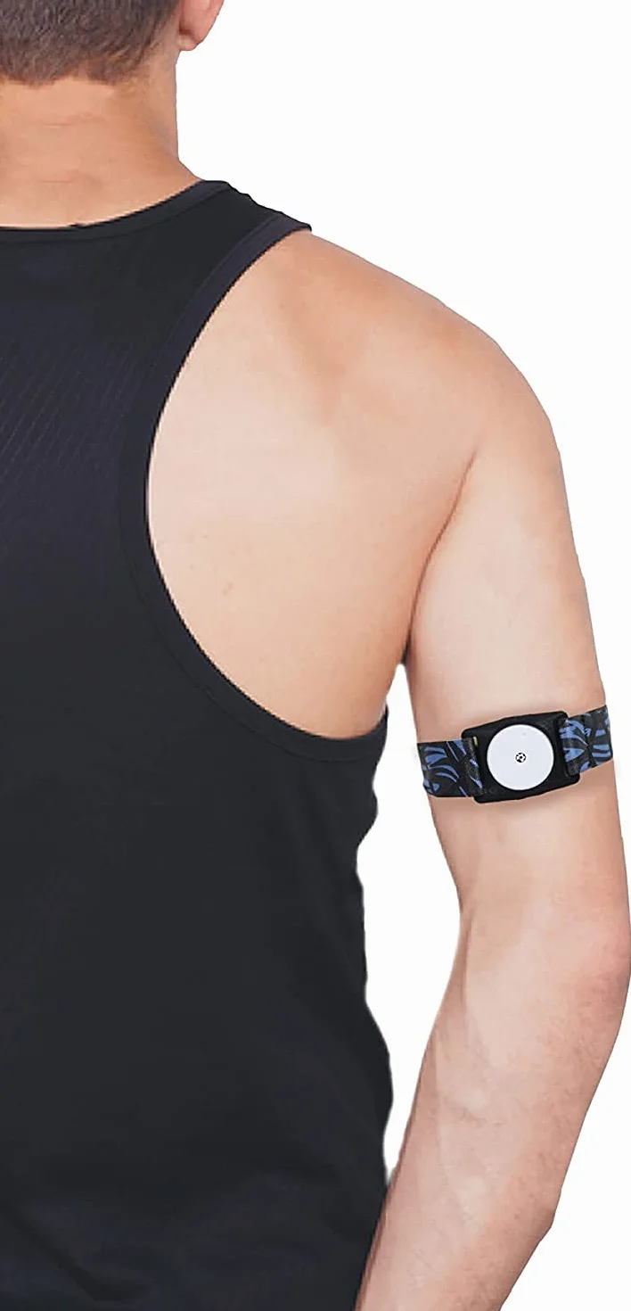 Dia-Style, opaska na czujnik Freestyle. Opaska elastyczna do sensora glukozy CGM FSL (M (26-33 cm))
