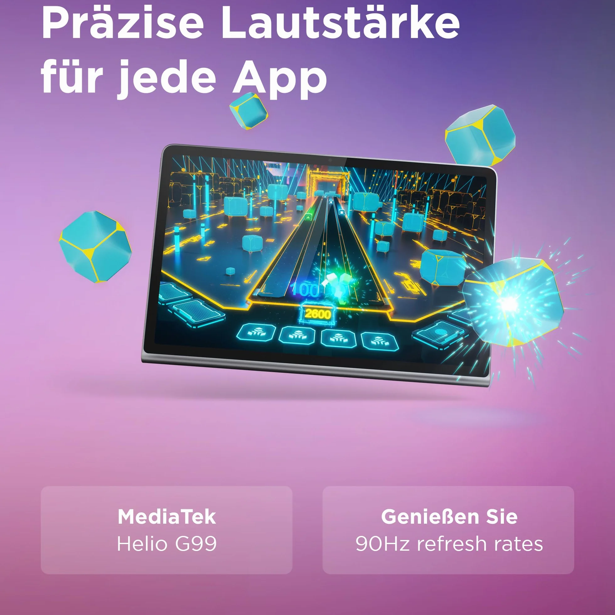 Lenovo Tablet Tab Plus | 11,5" ekran dotykowy 2K | Mediatek Helio G99 | System audio JBL z 8 głośnikami, 8 GB pamięci RAM, SSD 256 GB, Android 13, szary