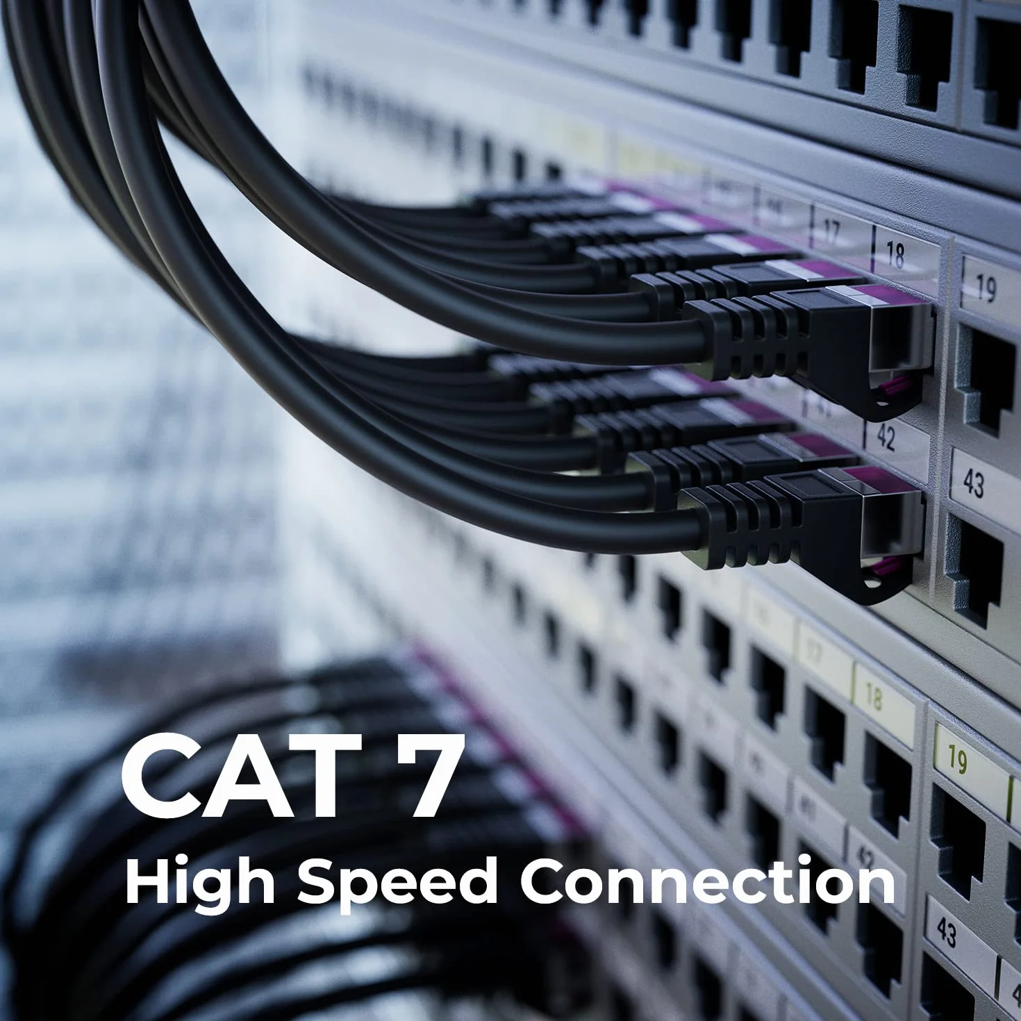 deleyCON 3,0m CAT7 Zewnętrzny Kabel Sieciowy S/FTP Ekranowanie Miedź RJ45 Ethernet LAN Patchkabel 10 Gbit/s