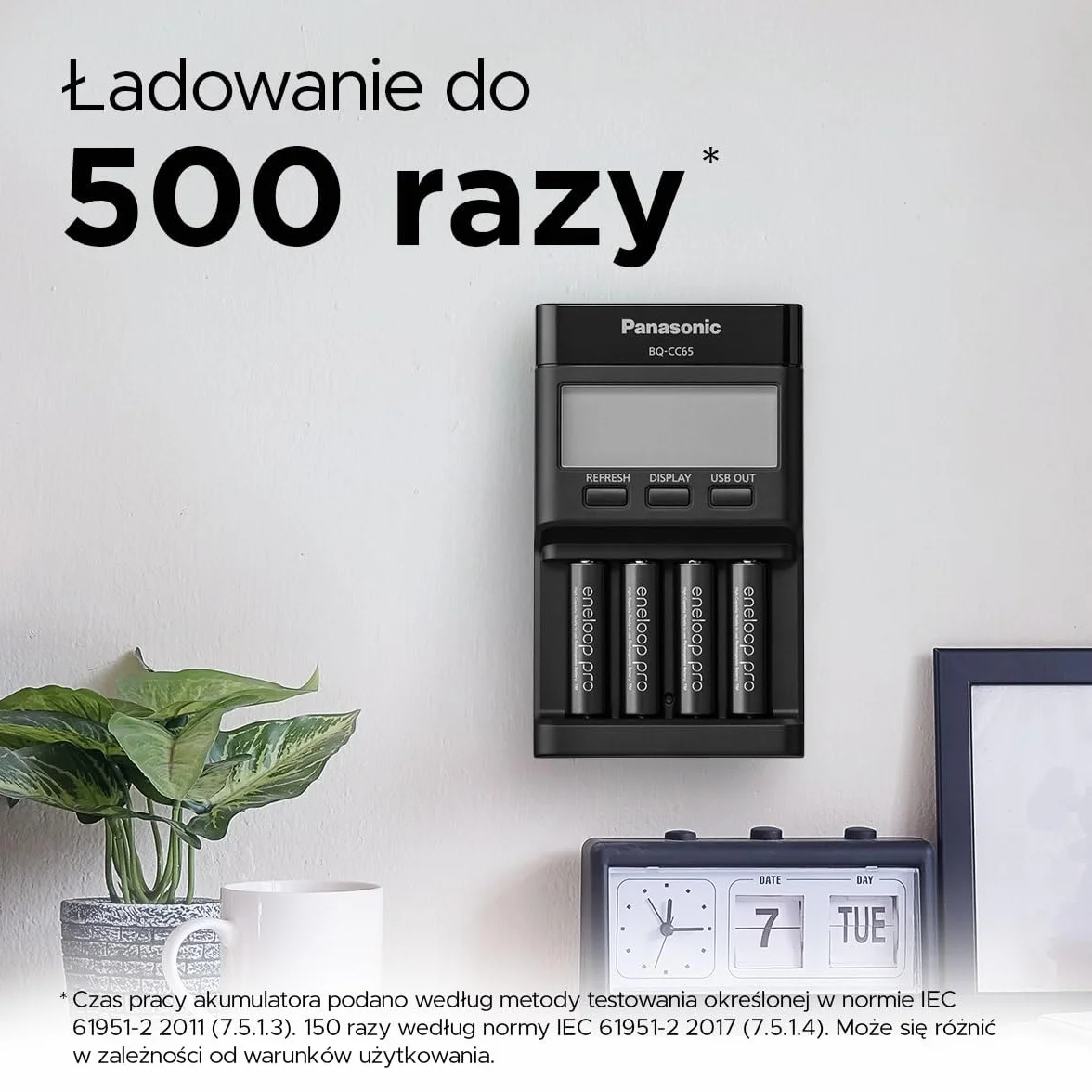 Panasonic eneloop pro | Ready-to-Use Ni-MH akumulatory, AA/Mignon, 2 sztuki w zestawie, min. 2500 mAh, 500 cykli ładowania, niski stopień samorozładowania w opakowaniu bez tworzyw sztucznych, Czarny