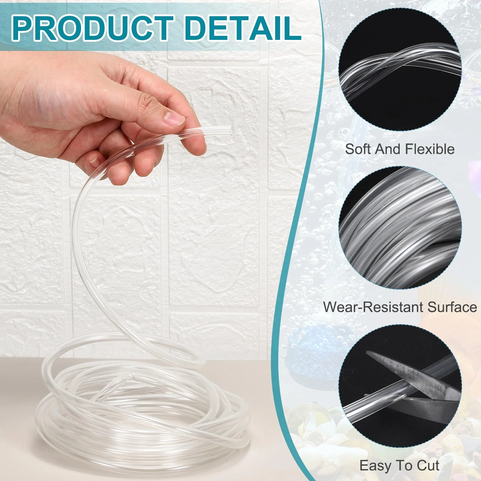 QUARKZMAN Przezroczysta rura PVC, 22 mm DI x 28 mm DE - 4-stopowa rura PVC, lekki wąż winylowy, elastyczna plastikowa rura do przenoszenia powietrza/oleju/wody w akwariach e
