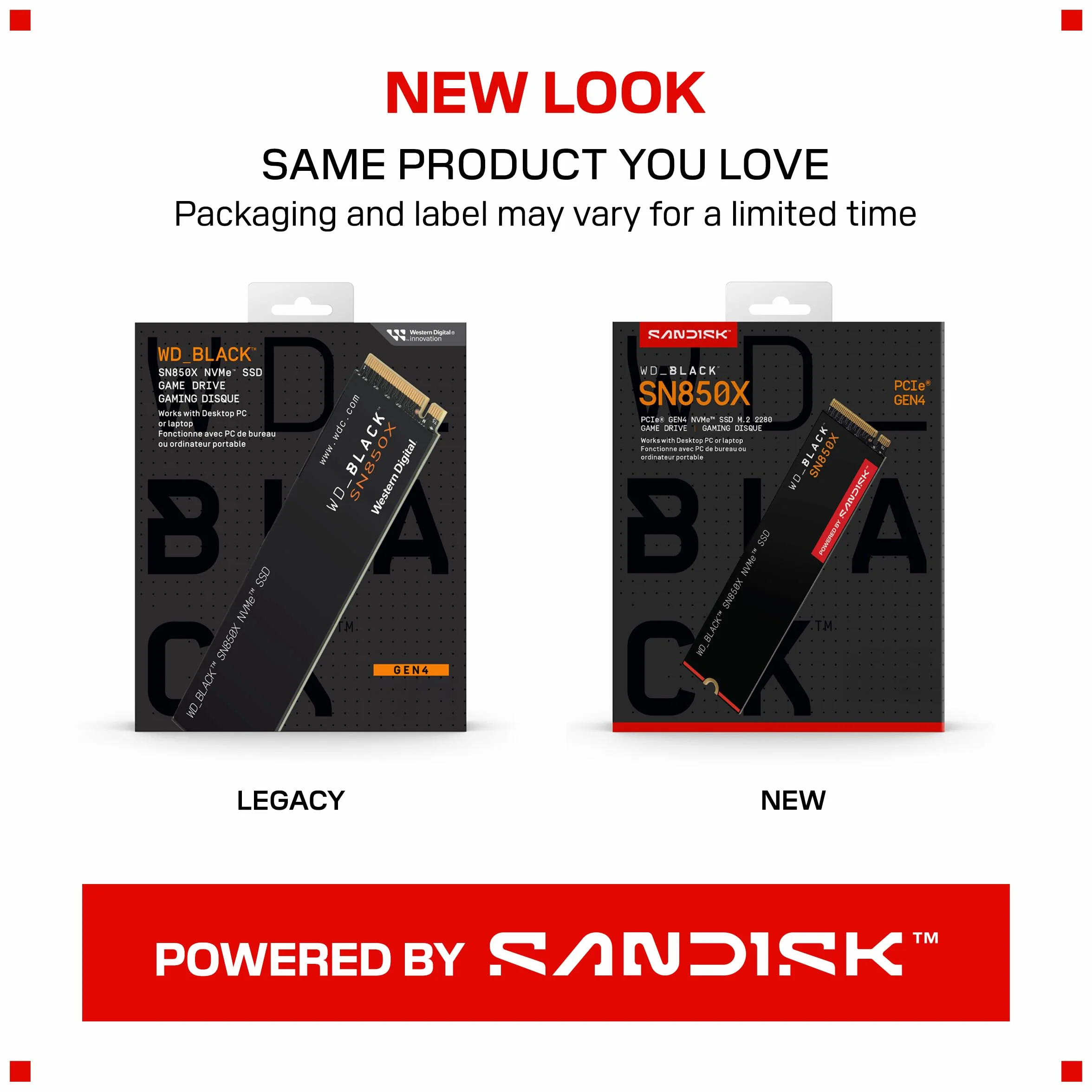 WD_BLACK SN850X SSD M.2 2280 NVMe 2 TB PCIe Gen4 Gaming Expansion SSD