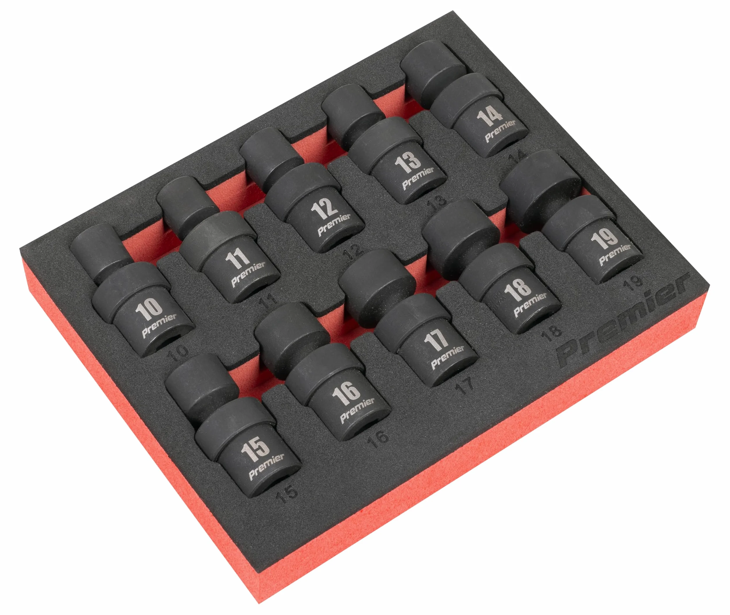 Sealey Premier 3/20.3 cm Sq Drive uniwersalny zestaw nasadek udarowych 10 szt. - AK68220