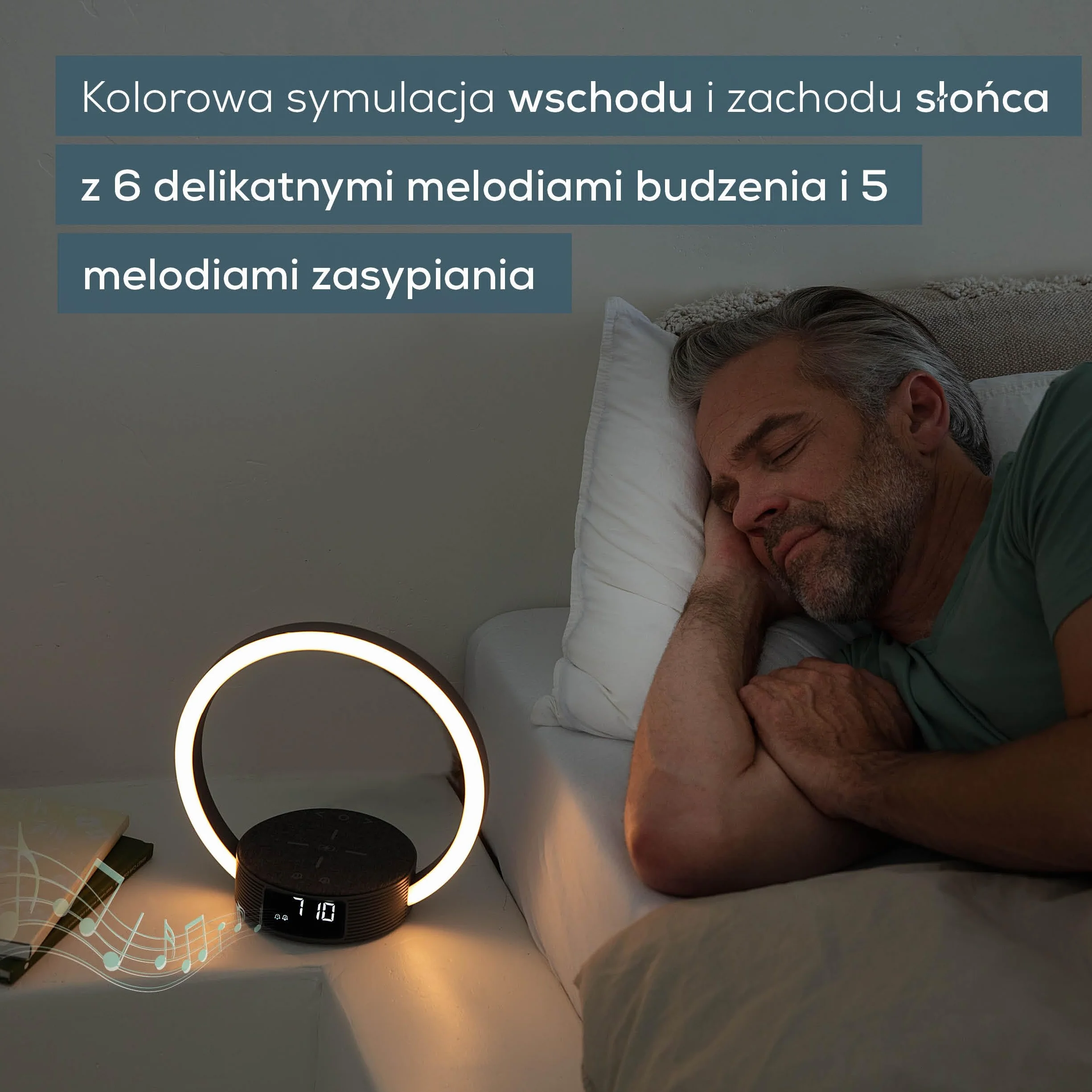 Beurer WL 65 Wake Up + Charge Budzik świetlny z funkcją ładowania smartfonów, symulacją wschodu słońca i ściemnianą lampką nocną