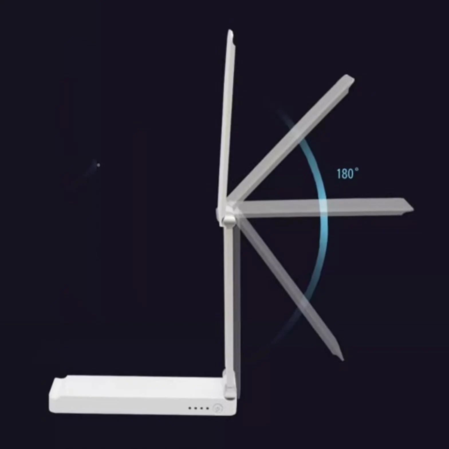 Lampka nocna Lampka biurkowa Przenośna składana lampa biurkowa, ściemniana lampa biurkowa LED z 5 trybami świecenia, lampa do nauki czytania z ochroną oczu i 2 portami ładowania USB Lampa stołowa