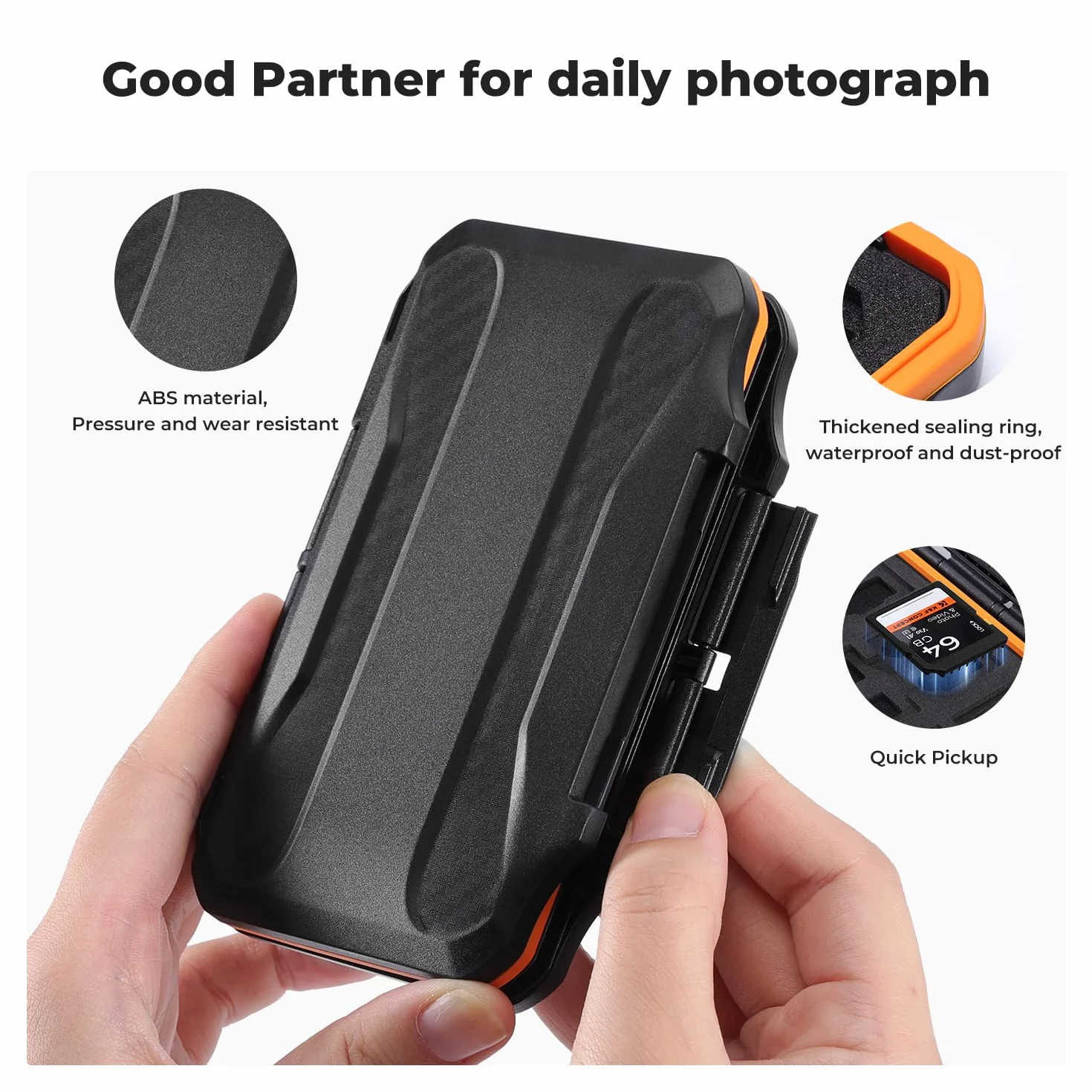 K&F Concept Etui na karty pamięci z 36 przegródkami, na 12 x SD i 24 x karty Micro SD (TF), wodoodporny, odporny na wstrząsy, przenośny organizer do przechowywania