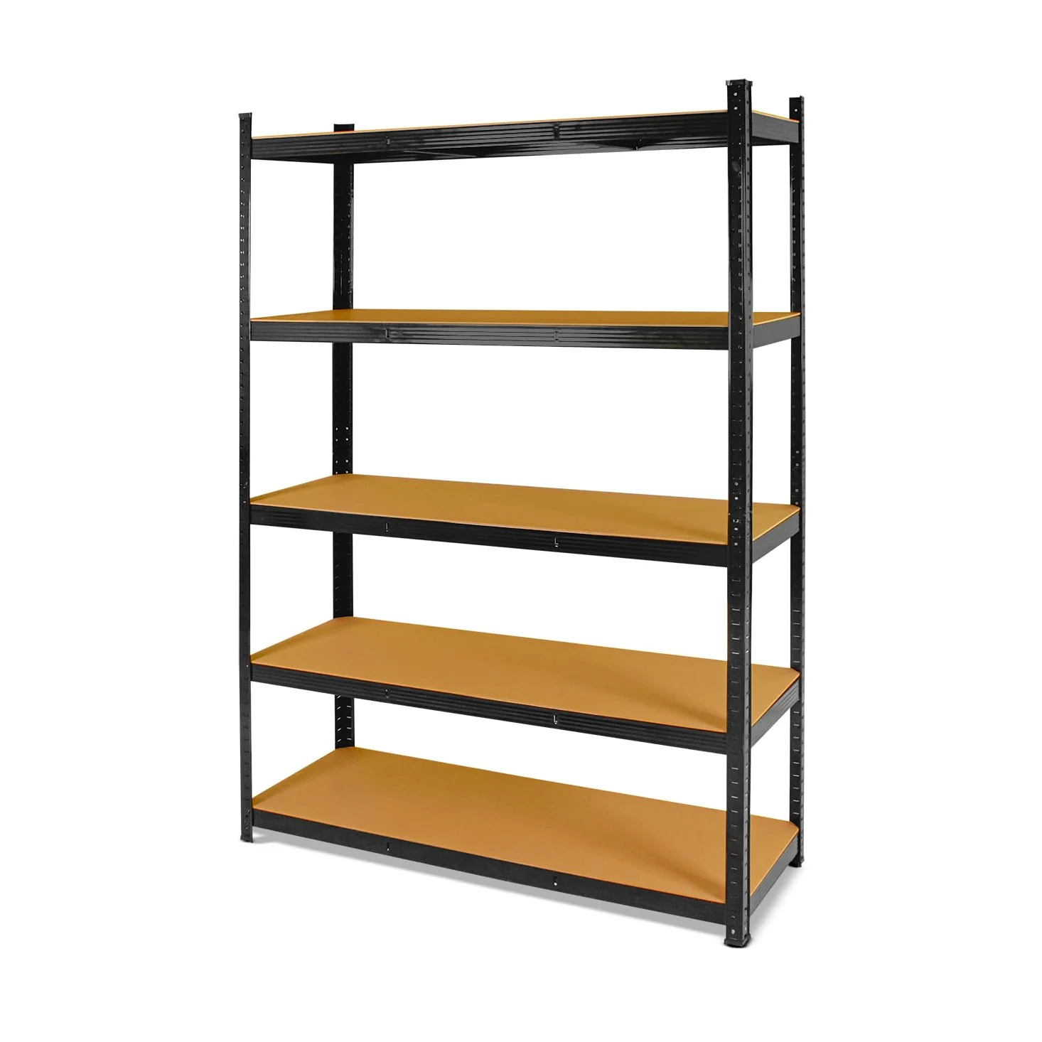 BOUDECH Brace 120 regał do dużych obciążeń, regał z metalu i płyty MDF, z 5 regulowanymi półkami, 180 x 120 x 40 cm