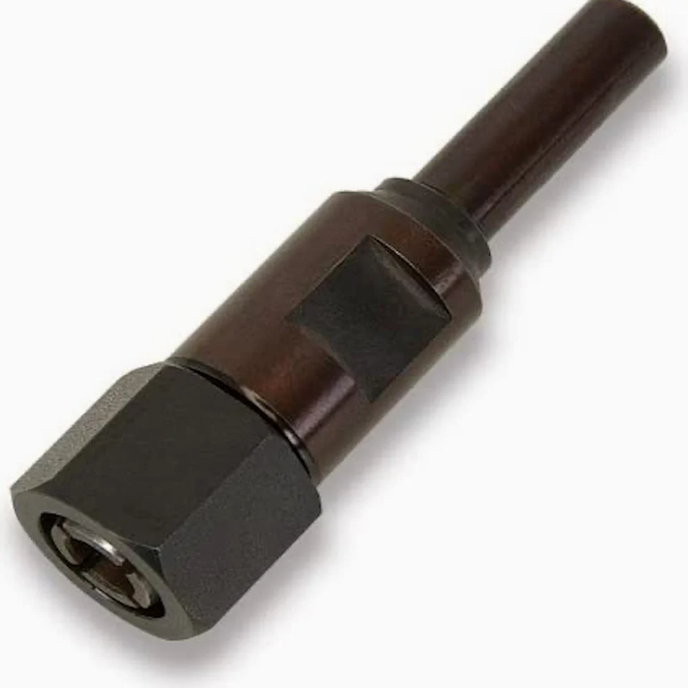 Trend Przedłużka tulei 8 mm, 1/4", wrzeciono +50 mm do stołu | Wydłuża zasięg wrzeciona stołu frezarskiego o 50 mm, trzpień 8 mm i tuleja 1/4" zapewniają pewny chwyt. CE/8635