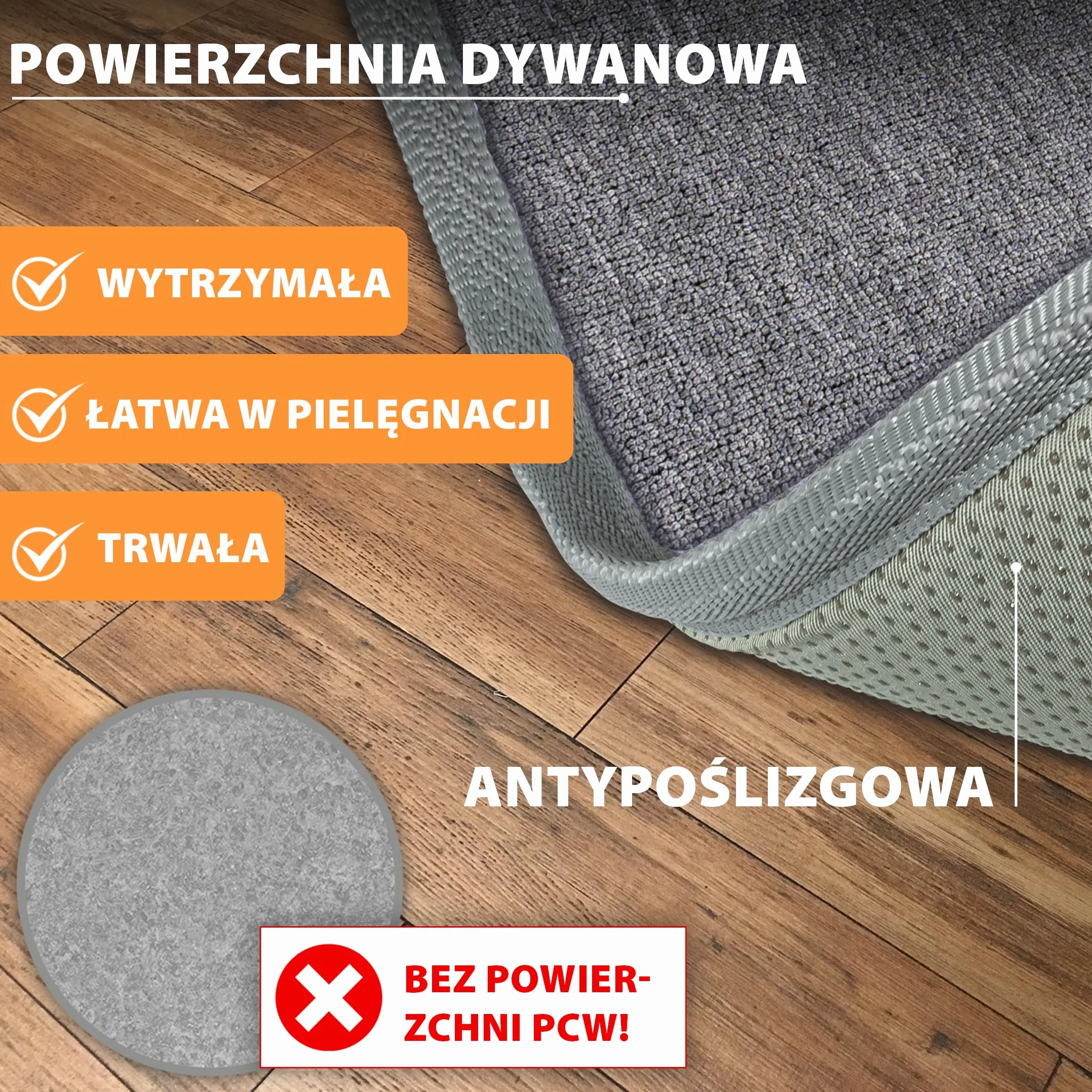 Mata grzewcza na podczerwień Mi-Heat Warm Feet 50x55cm / 55x80cm / 55x110cm szara/antracytowa - ok. 40°C - z regulatorem, funkcją timera, podłogowa, 230V, pętelkowa powierzchnia dywanowa (55x110cm)