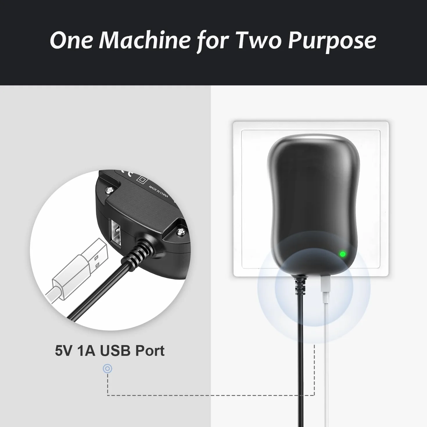 Zolt 41 W Uniwersalny zasilacz AC na DC 6 V 9 V 12 V 15 V 18 V 20 V 24 V 1 A 1,5 A 2 A Przełączanie zasilania z portem USB 5 V 1 A i 10 złączami DC do urządzeń elektronicznych