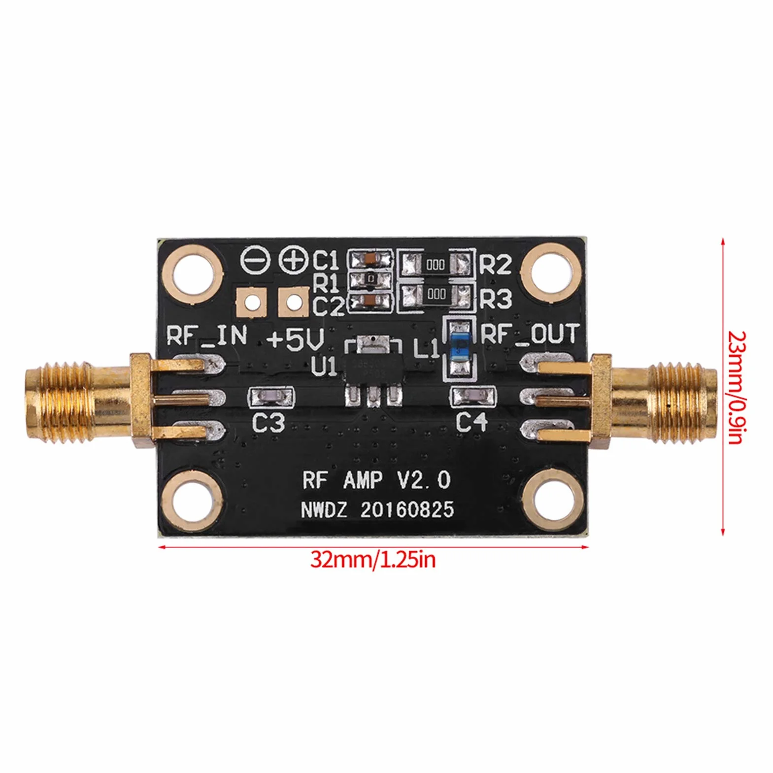 Moduł Wzmacniacza o Niskim Poziomie Szumów Yctze do Radia HAM RTL SDR LNA, Szerokopasmowy 0,01-4 GHZ 21DB, moduł SMA, Wzmacniacz Krótkofalowy, Wzmacniacz RF, Wzmacniacz Mocy 2,4