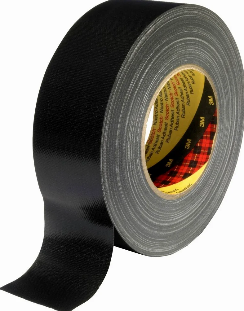 3M Taśma klejąca premium 389, czarna, 75 mm x 50 m (1 opakowanie)