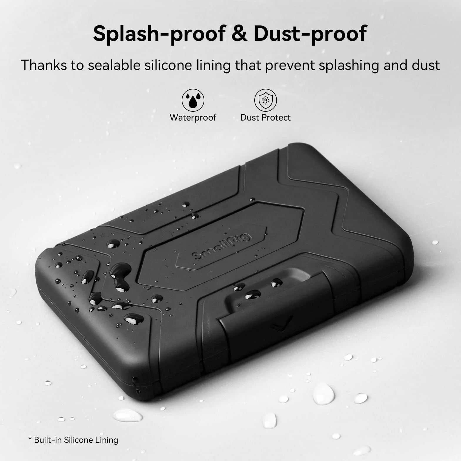 SMALLRIG Etui na karty pamięci 3192 - uchwyt na 15 gniazd, wodoodporne, odporne na wstrząsy, czarne, do kart SD, Micro SD, CFexpress, XQD - przenośne, do codziennego użytku